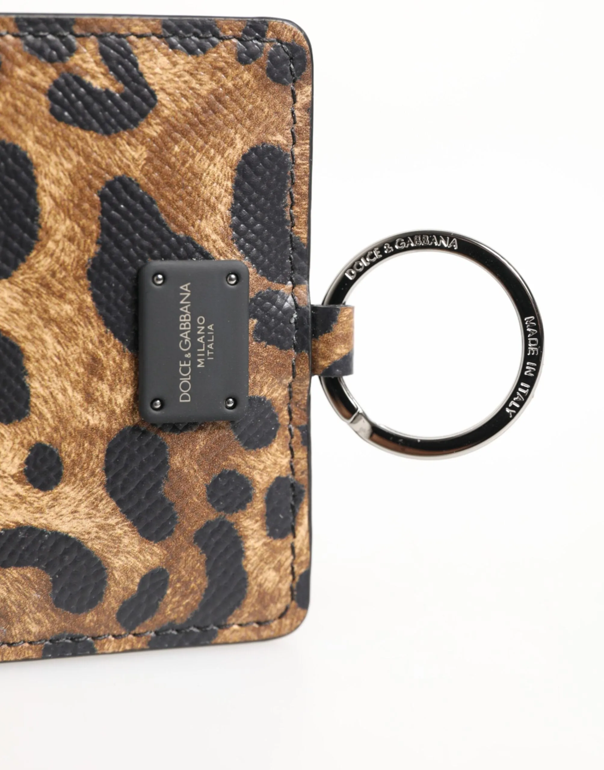 Dolce & Gabbana Leopard Print Leather Embossed Lanyard Card Holder Wallet sold by Siebentaschen product image thumbnail 3