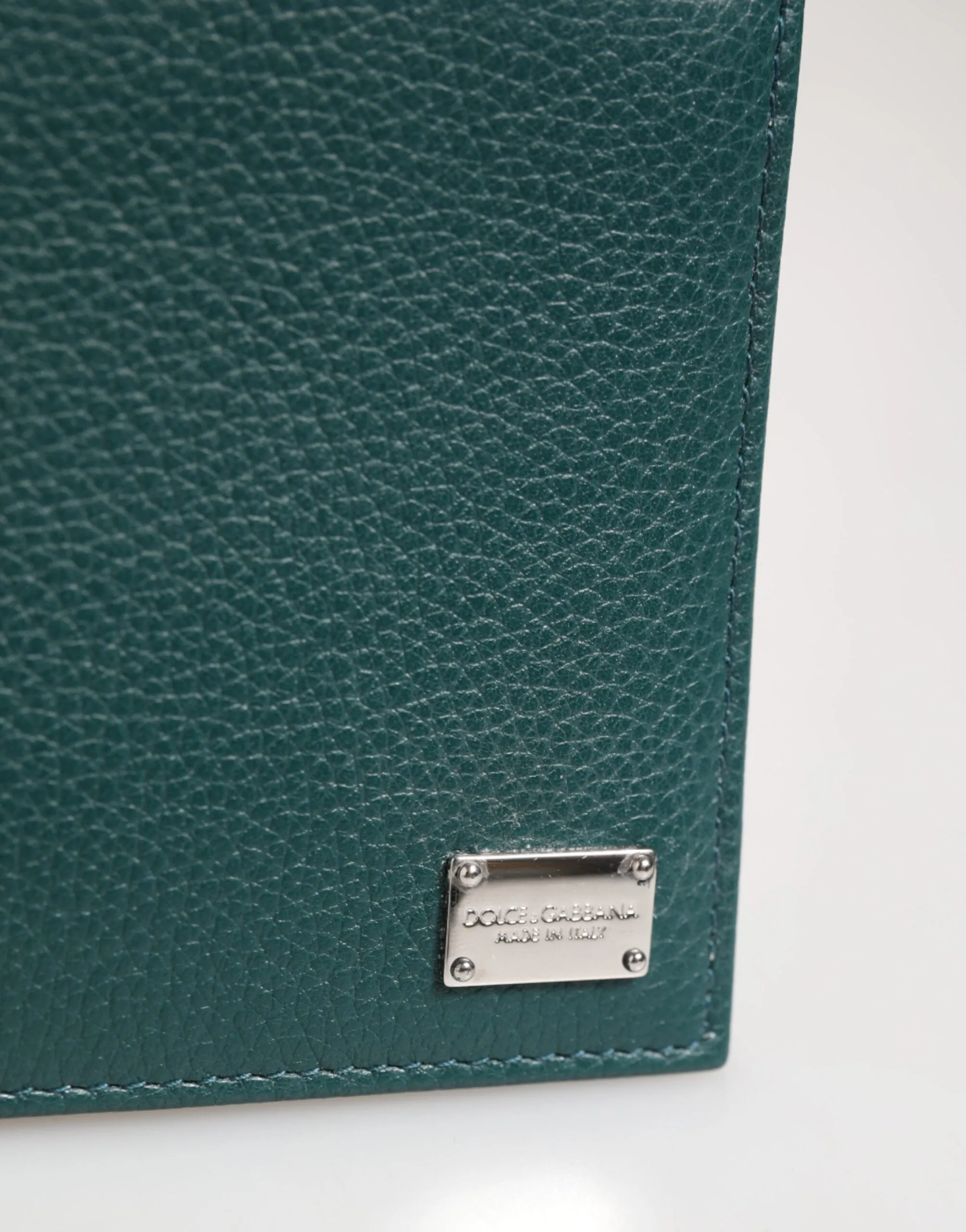 Dolce & Gabbana Green Leather DG Logo Plaque Bifold Card Holder Wallet sold by Siebentaschen product image thumbnail 3
