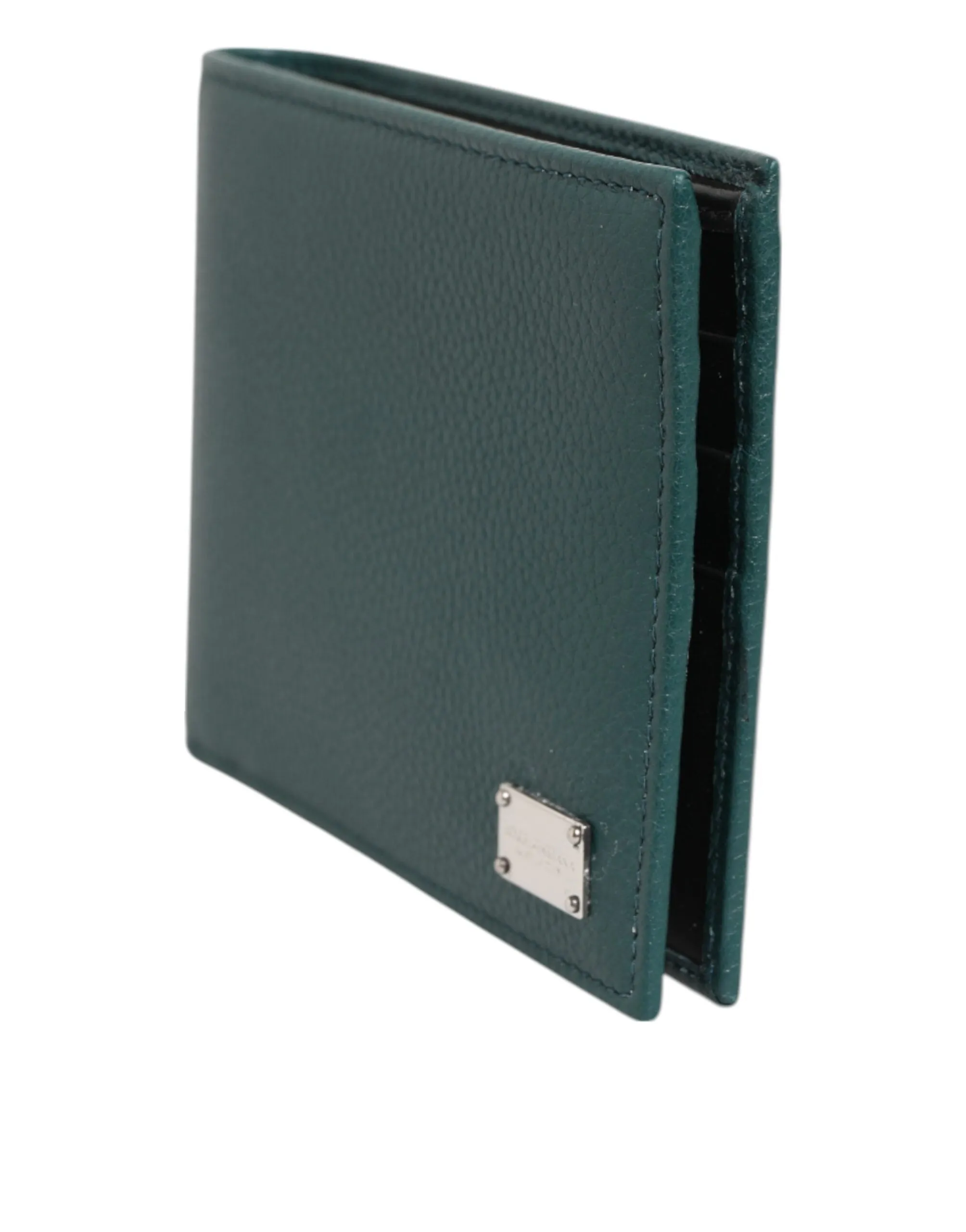 Dolce & Gabbana Green Leather DG Logo Plaque Bifold Card Holder Wallet sold by Siebentaschen product image thumbnail 4