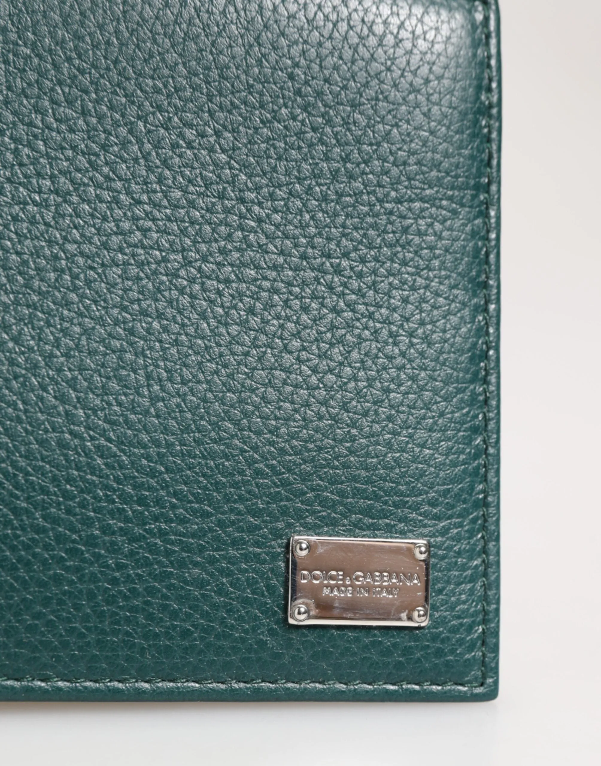 Dolce & Gabbana Green Leather DG Logo Plaque Bifold Men Card Holder Wallet sold by Siebentaschen product image thumbnail 5