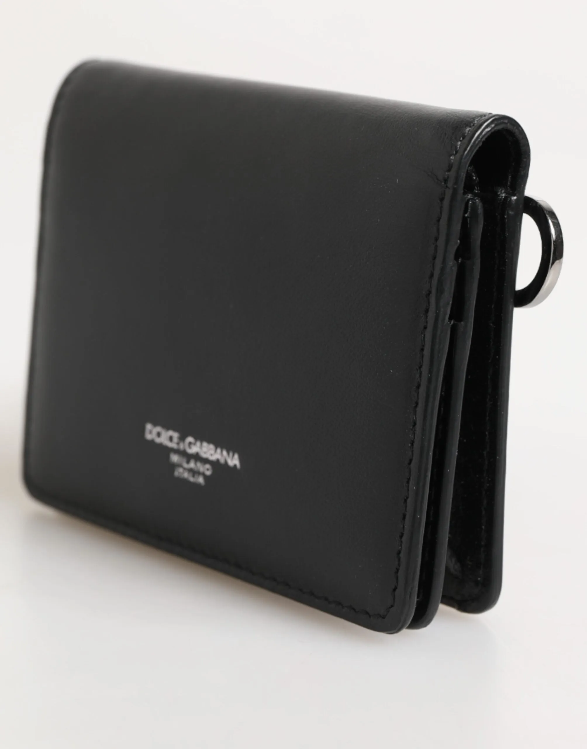 Dolce & Gabbana Black Leather DG Logo Bifold Card Holder Men Borse Wallet sold by Siebentaschen product image thumbnail 4
