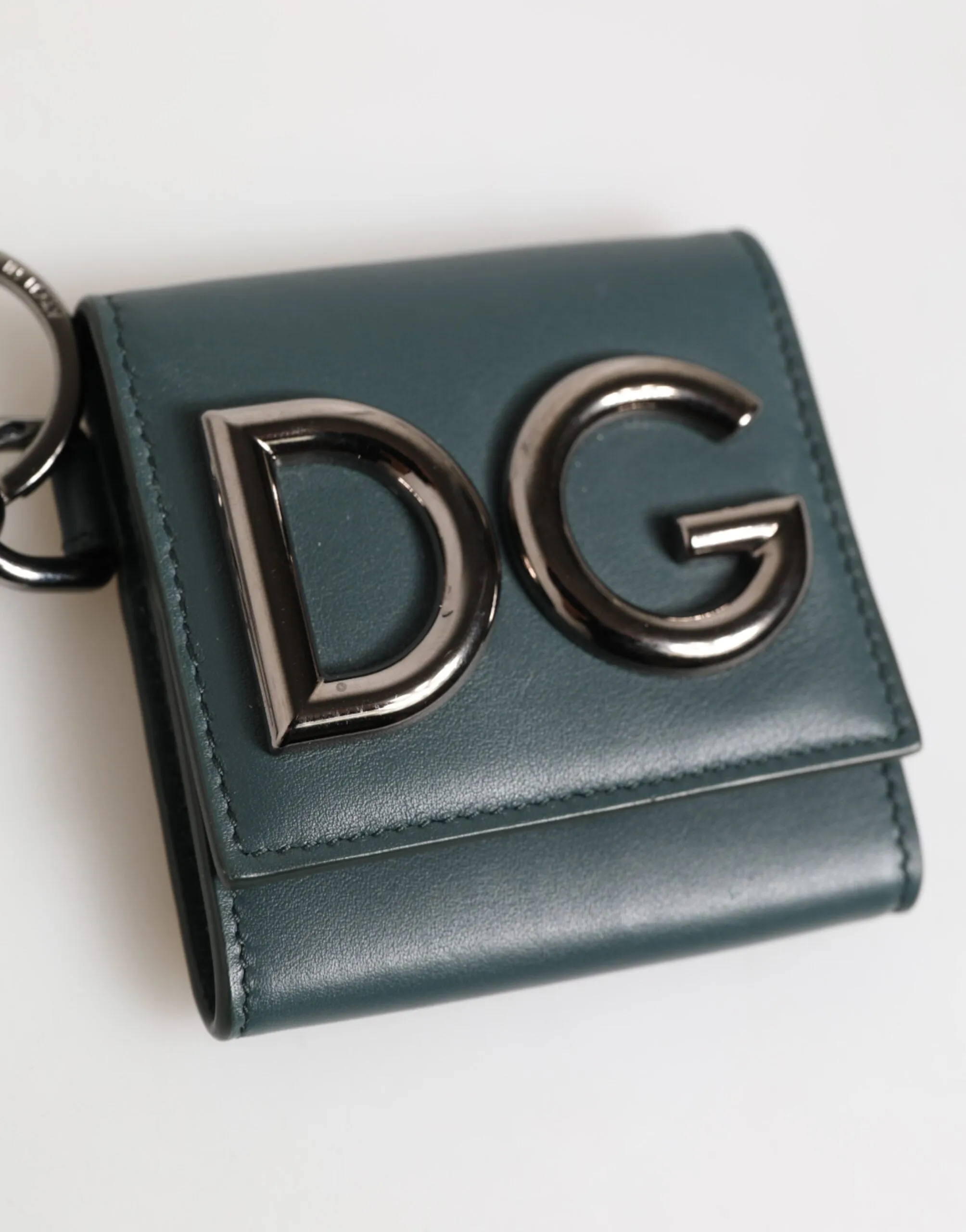 Dolce & Gabbana Dark Green Leather DG Logo Coin Purse Bag Charm Wallet sold by Siebentaschen product image thumbnail 3