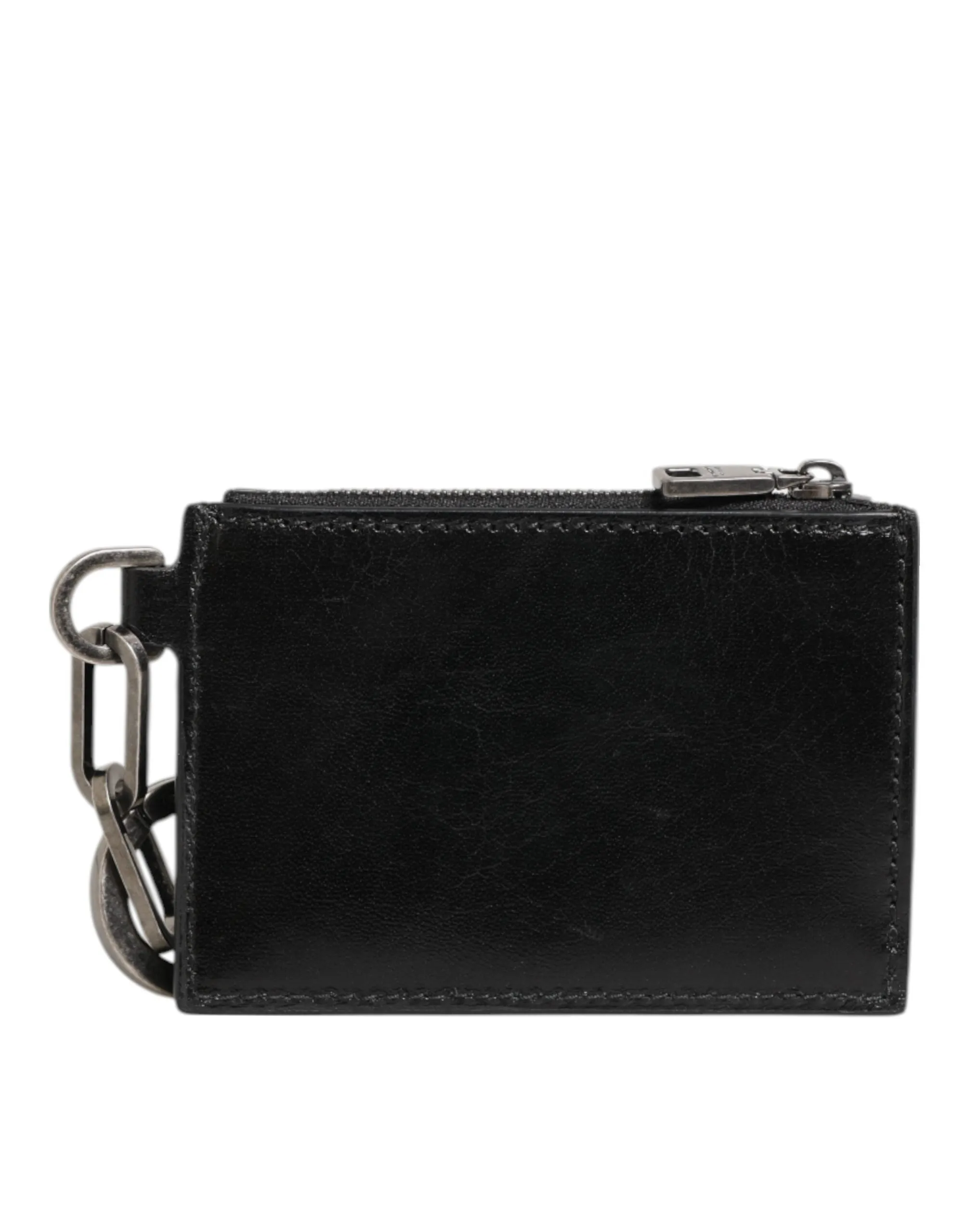 Dolce & Gabbana Black Leather Zipped Card Holder Coin Purse Keyring Wallet sold by Siebentaschen product image thumbnail 5