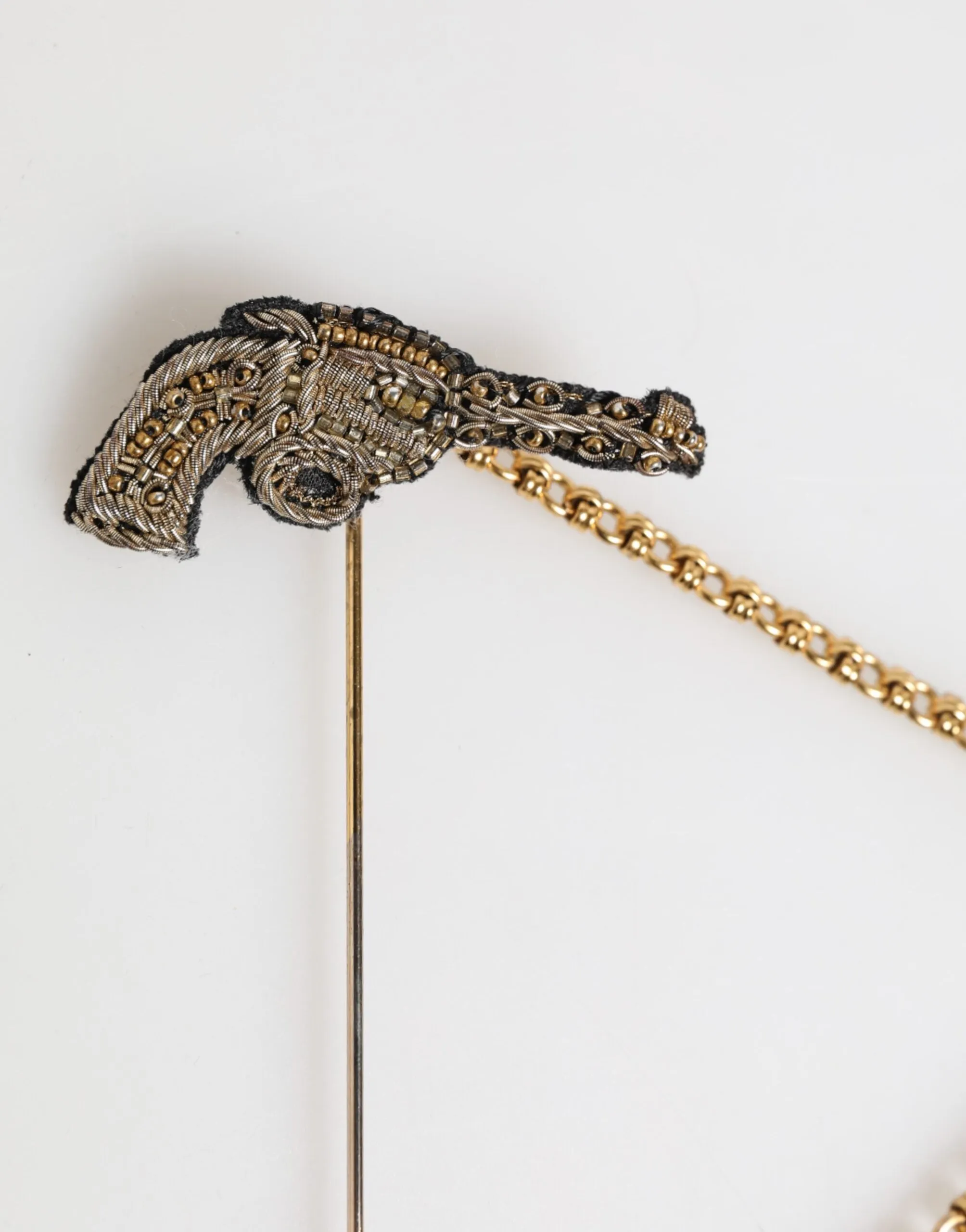 Dolce & Gabbana Lapel Pin Brass Copper Revolver Men Accessories Brooch sold by Siebentaschen product image thumbnail 3