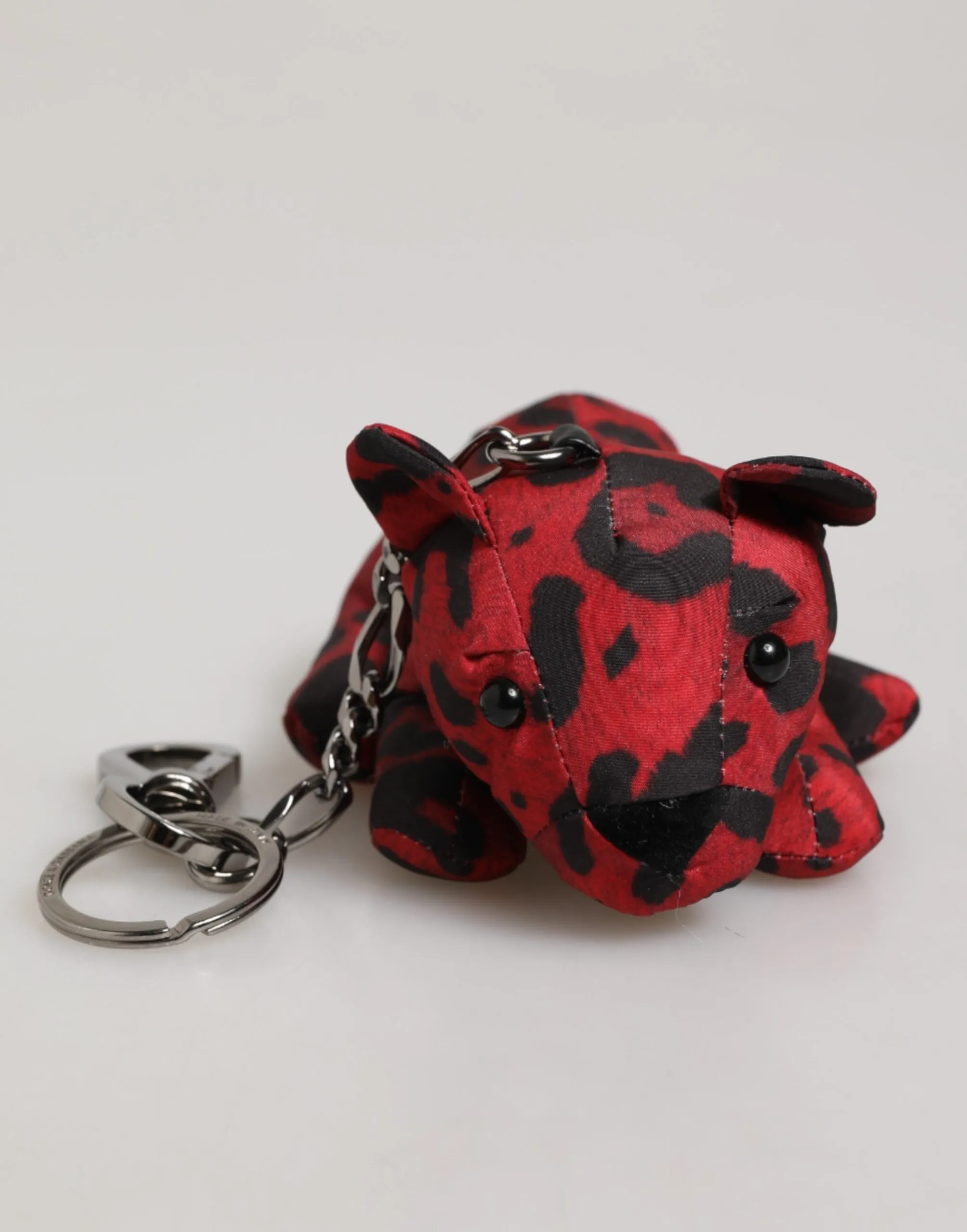 Dolce & Gabbana Red Black Polyester Animal Silhouette Keychain Keyring sold by Siebentaschen