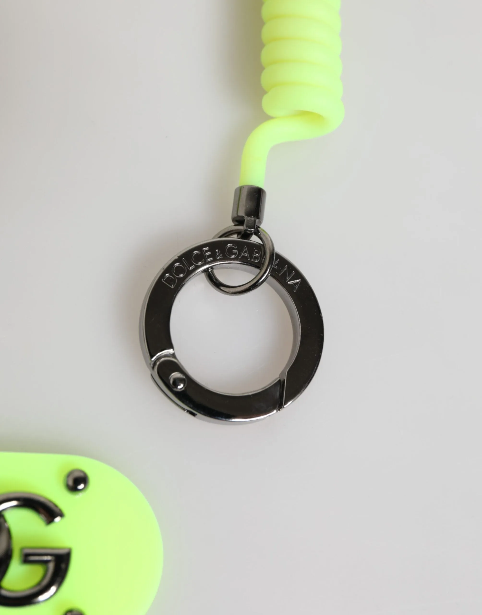 Dolce & Gabbana Green Springy Key Holder DG Logo Men's Keychain sold by Siebentaschen product image thumbnail 4