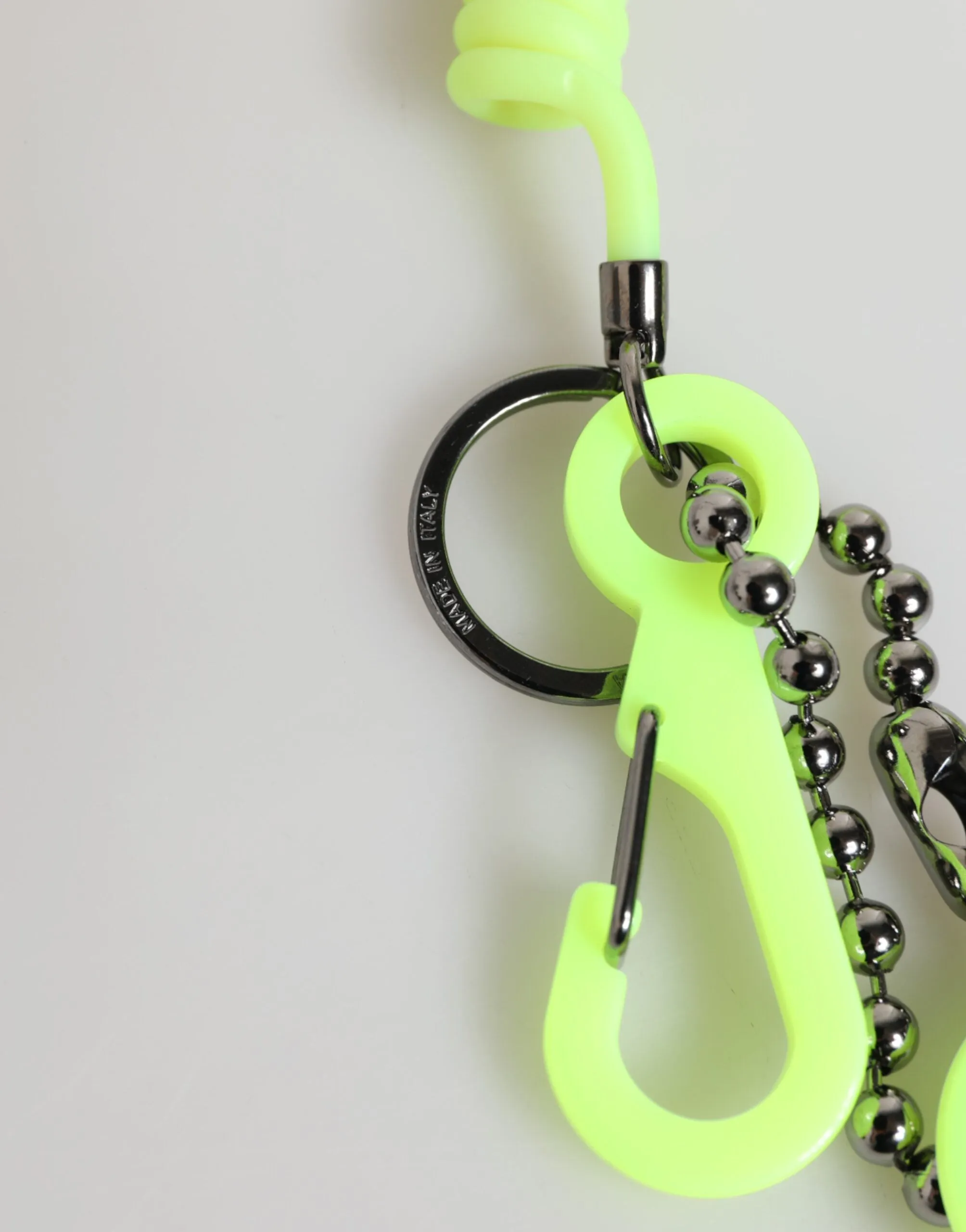Dolce & Gabbana Green Springy Key Holder DG Logo Men's Keychain sold by Siebentaschen product image thumbnail 5
