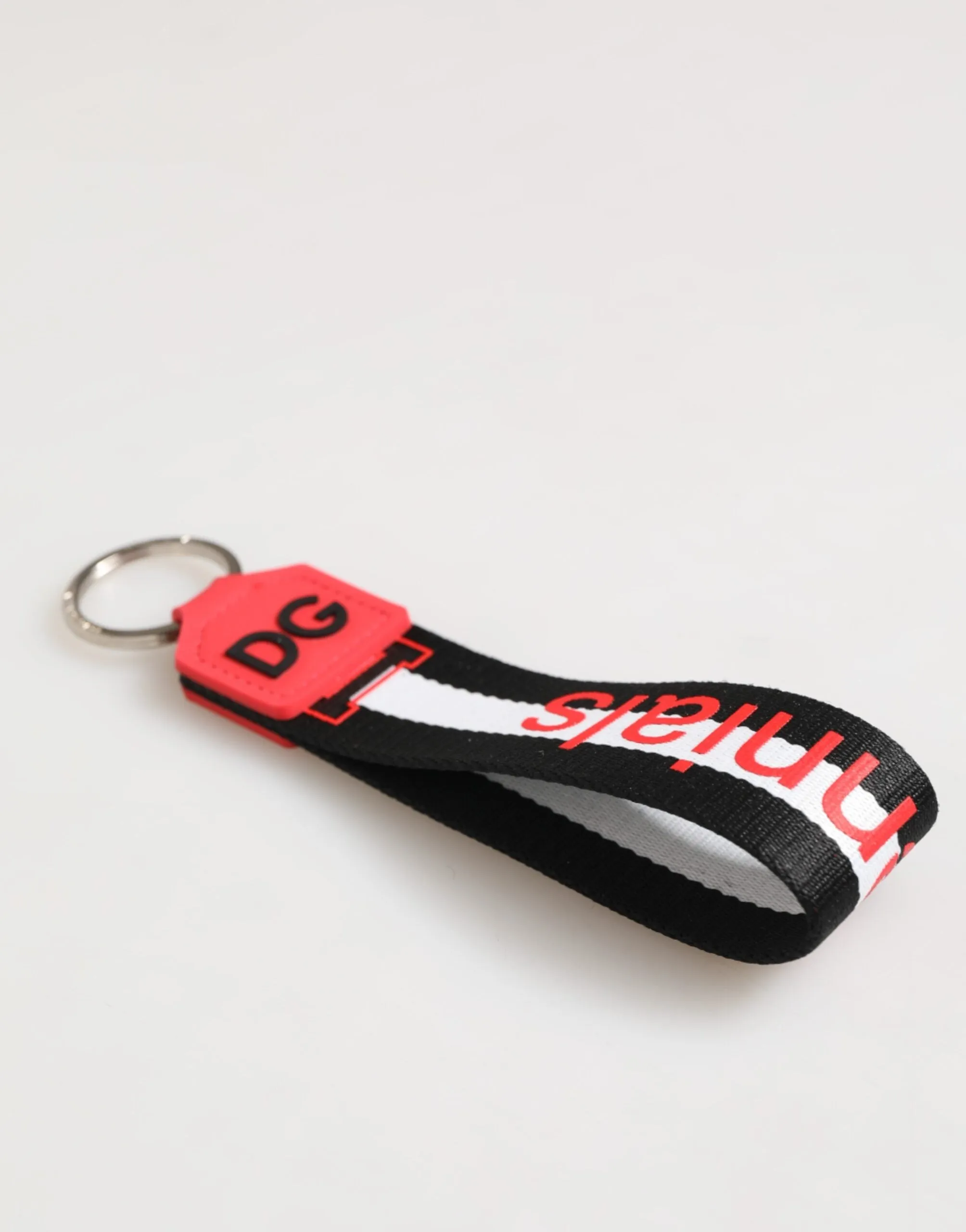 Dolce & Gabbana Red White DG Logo Polyester Brass Holder Keychain Keyring sold by Siebentaschen product image thumbnail 4