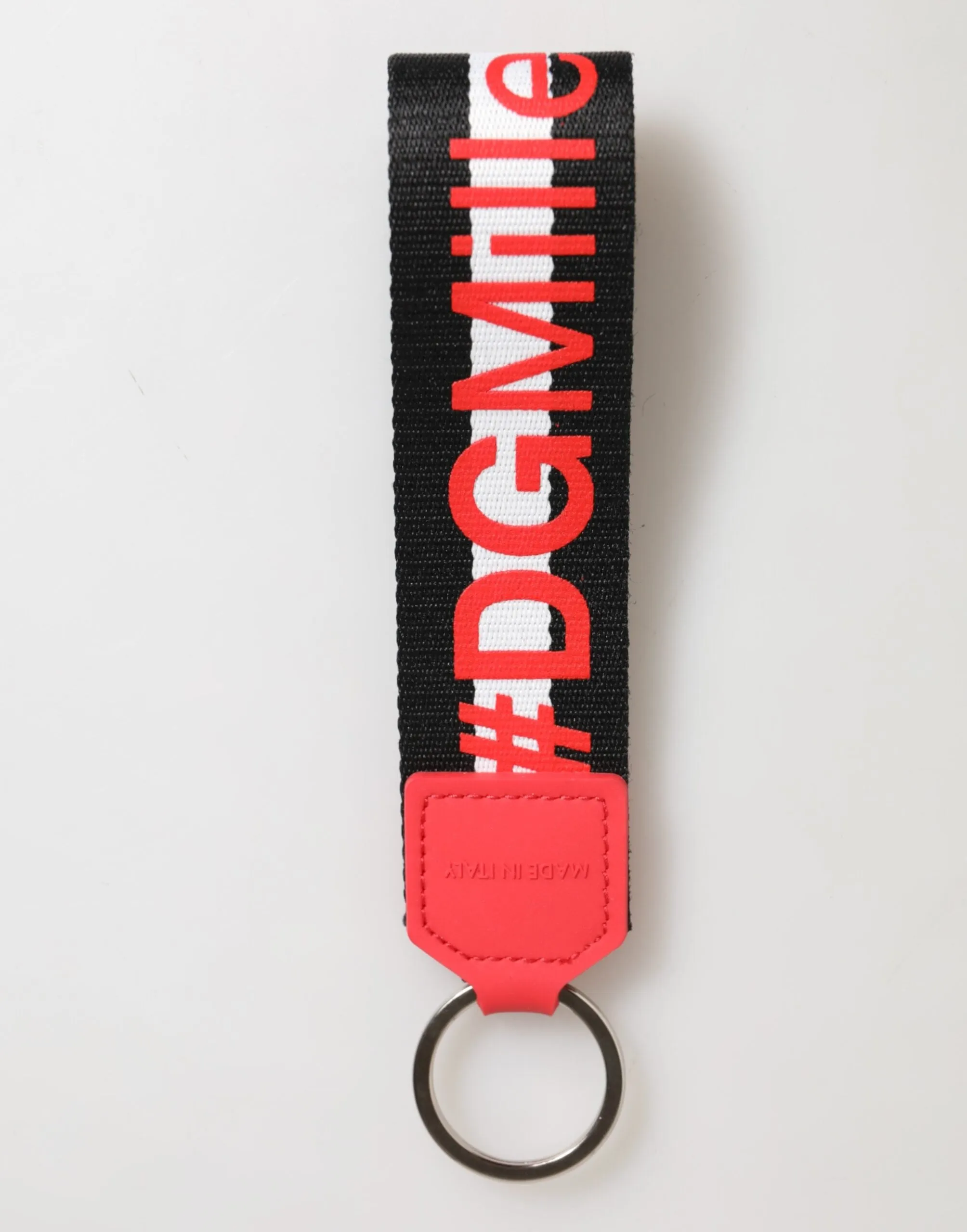 Dolce & Gabbana Red White DG Logo Polyester Brass Holder Keychain Keyring sold by Siebentaschen product image thumbnail 5