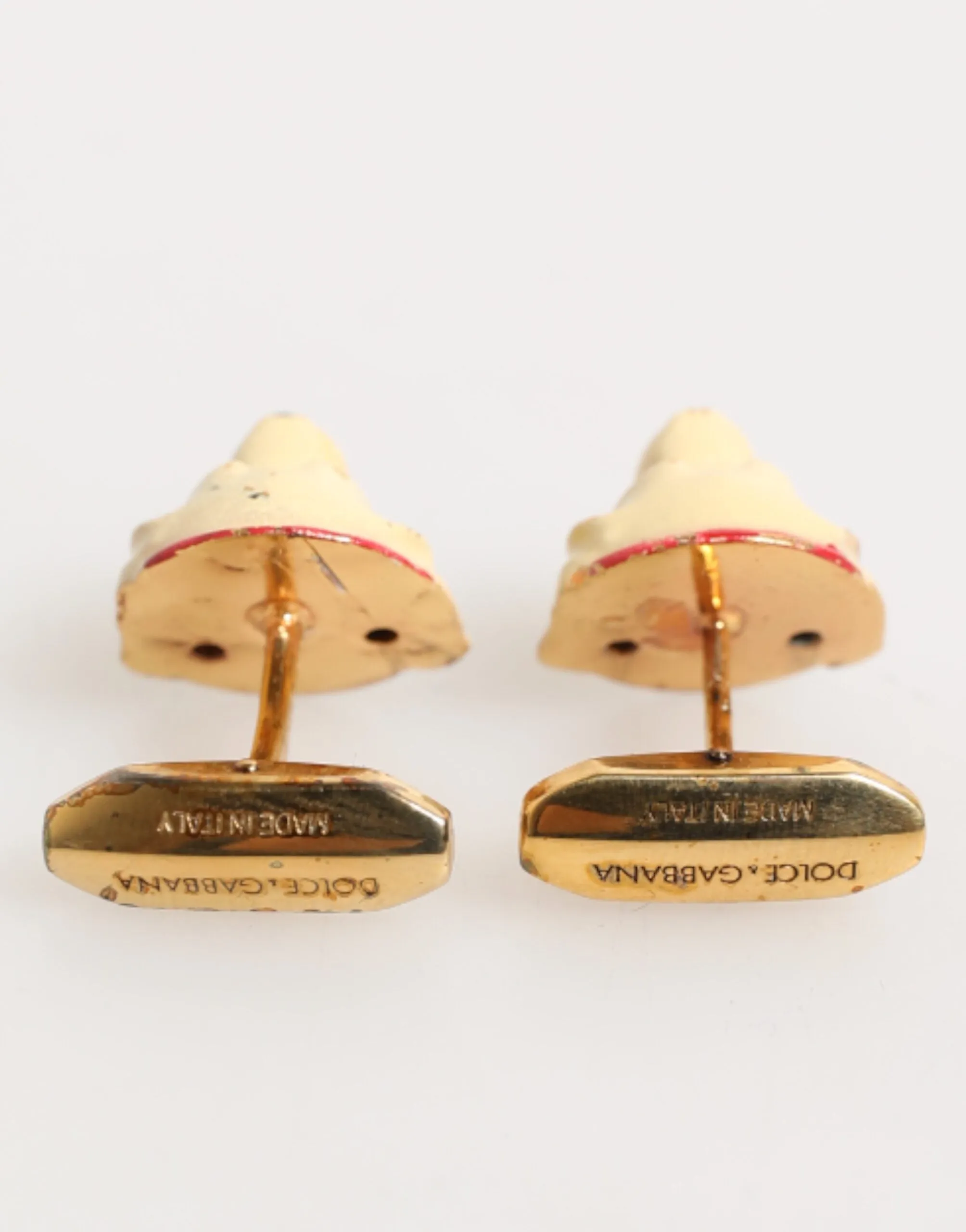 Dolce & Gabbana Brass Gold Tone Dog Puppy Men's Accessories Cufflink sold by Siebentaschen product image thumbnail 4