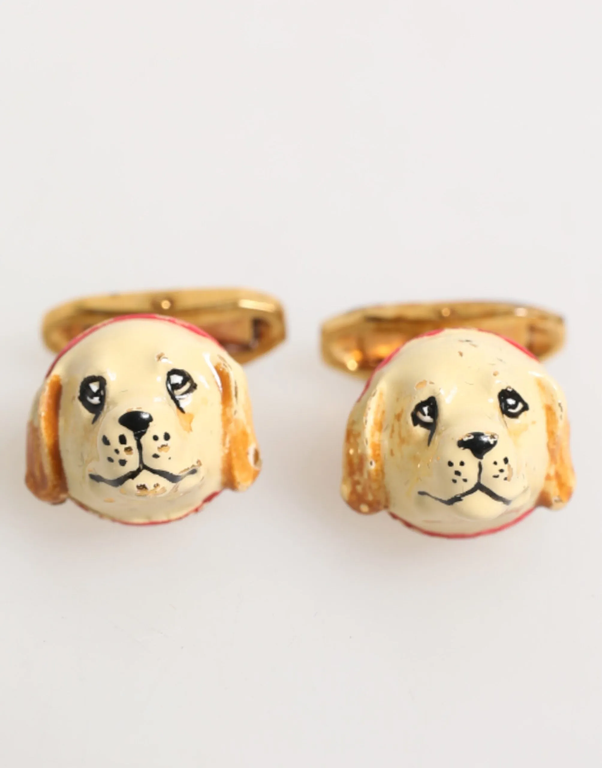 Dolce & Gabbana Brass Gold Tone Dog Puppy Men's Accessories Cufflink sold by Siebentaschen product image thumbnail 2