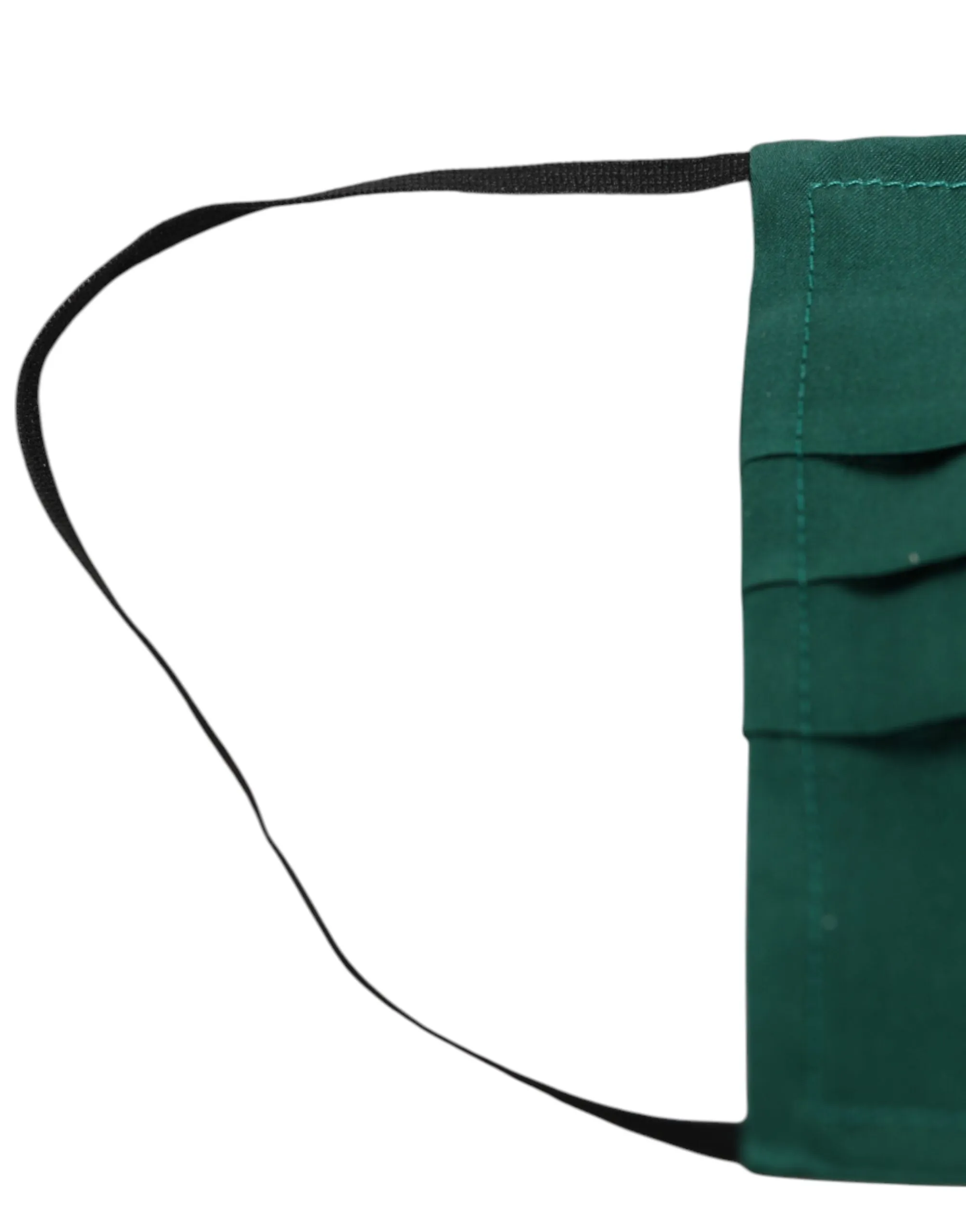 Dolce & Gabbana Green Silk Pleated Elastic Ear Strap Face Mask sold by Siebentaschen product image thumbnail 5