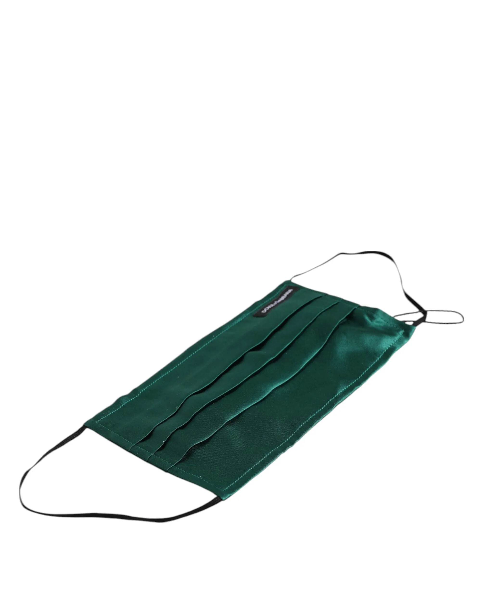 Dolce & Gabbana Green Silk Pleated Elastic Ear Strap Face Mask sold by Siebentaschen product image thumbnail 4
