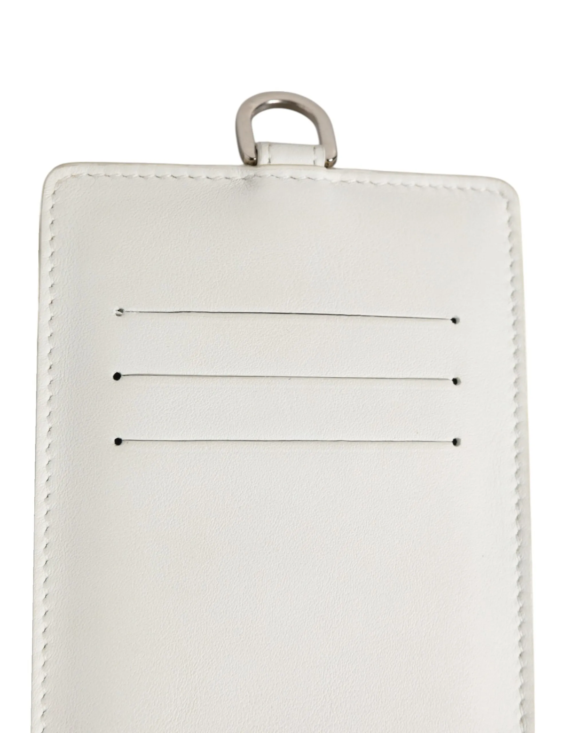 Dolce & Gabbana White Calf Leather Lanyard Logo Card Holder Men Wallet sold by Siebentaschen product image thumbnail 4