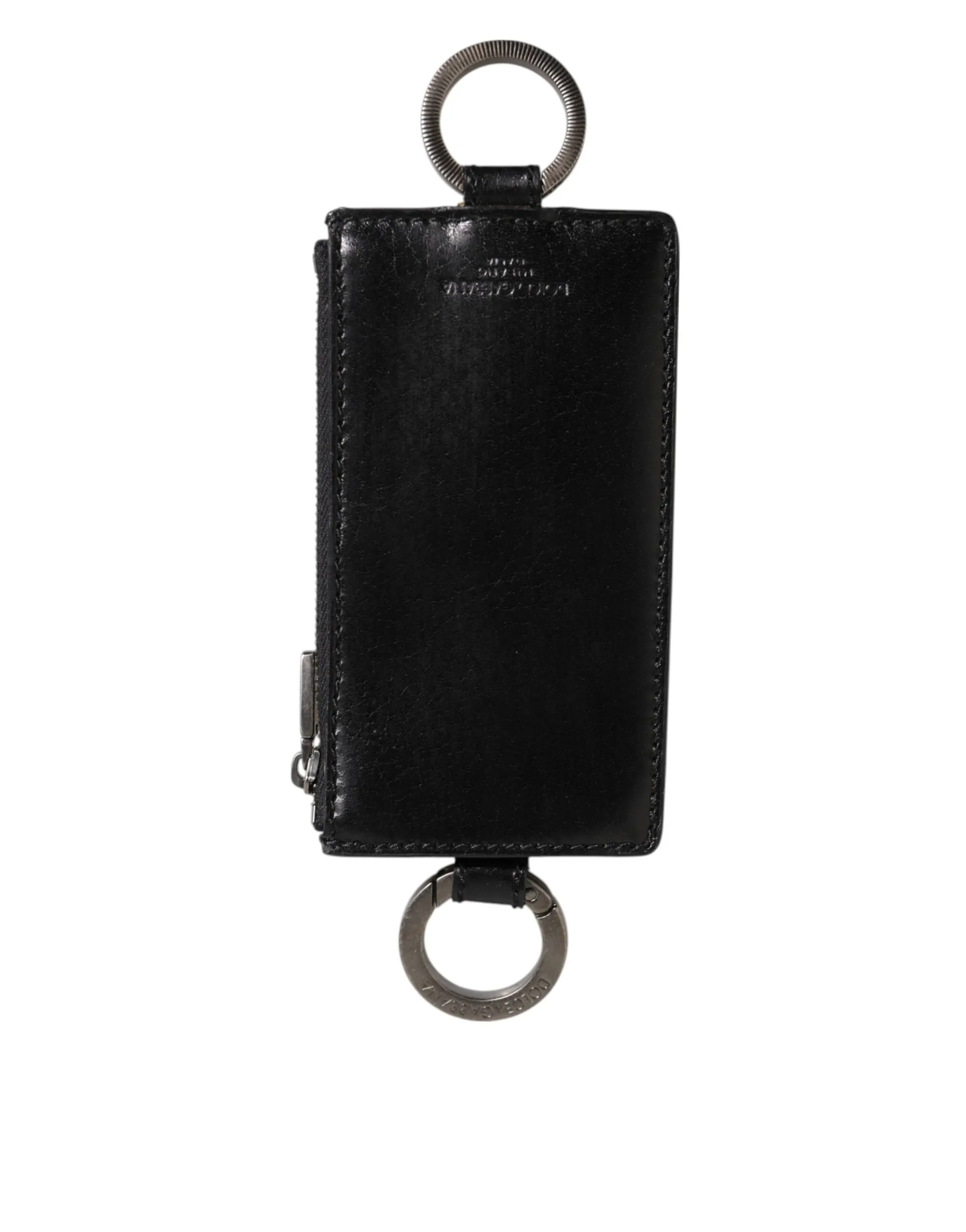 Dolce & Gabbana Black Leather Logo Embossed Lanyard Card Holde Wallet sold by Siebentaschen product image thumbnail 2