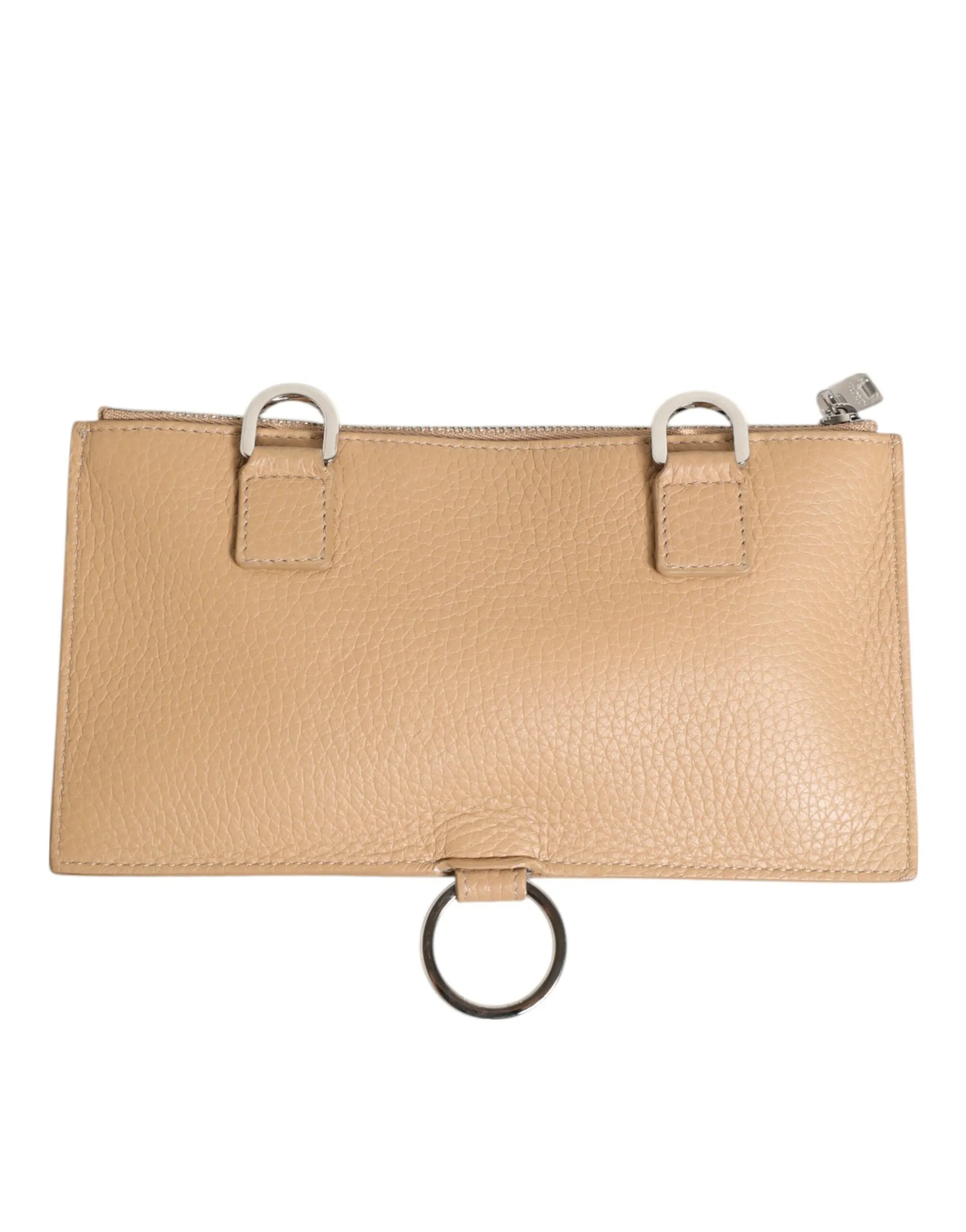 Dolce & Gabbana Beige Calfskin Leather Large Crossbody Card Holder Wallet sold by Siebentaschen product image thumbnail 4