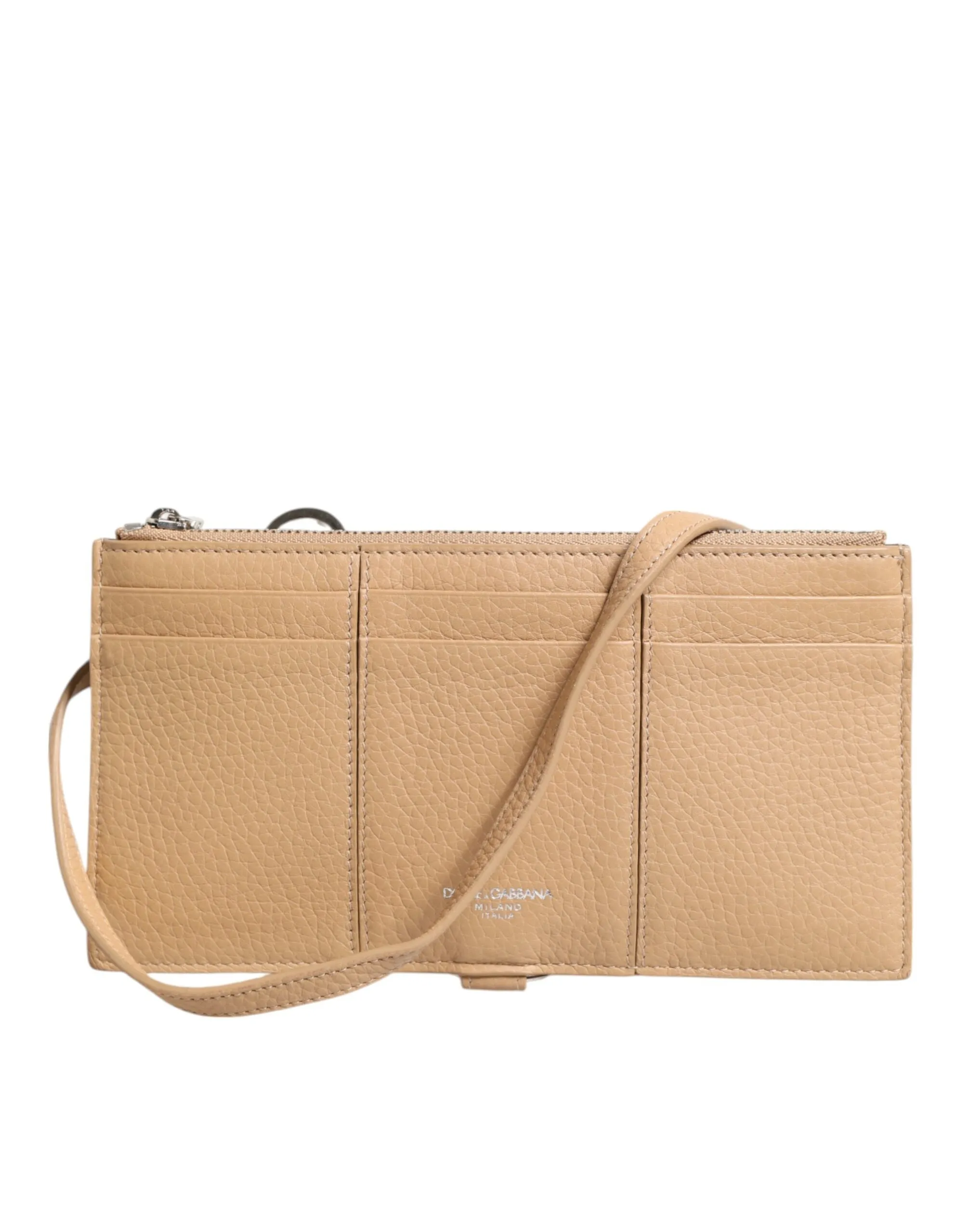 Dolce & Gabbana Beige Calfskin Leather Large Crossbody Card Holder Wallet sold by Siebentaschen product image thumbnail 5