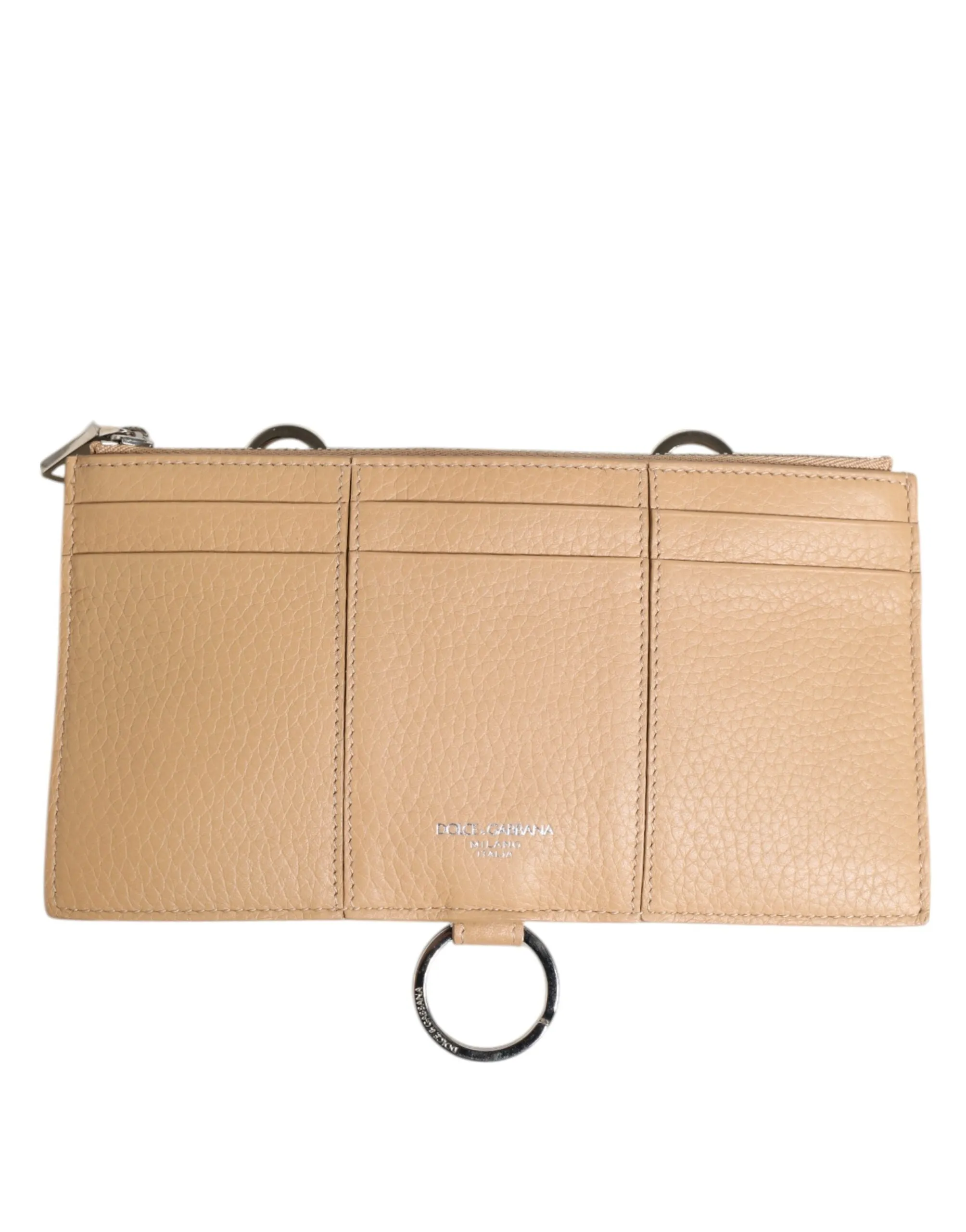Dolce & Gabbana Beige Calfskin Leather Large Crossbody Card Holder Wallet sold by Siebentaschen product image thumbnail 2
