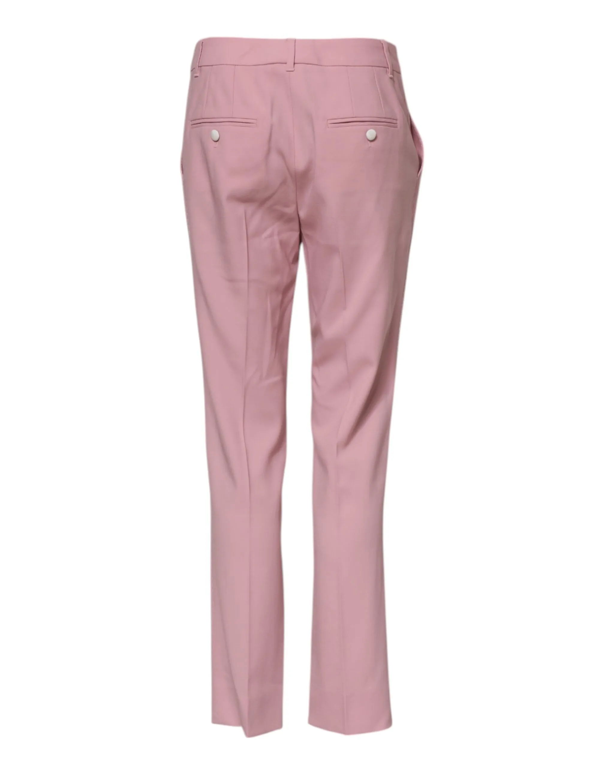 Dolce & Gabbana Pink Wool Mid Waist Tapered Pants sold by Siebentaschen product image thumbnail 3
