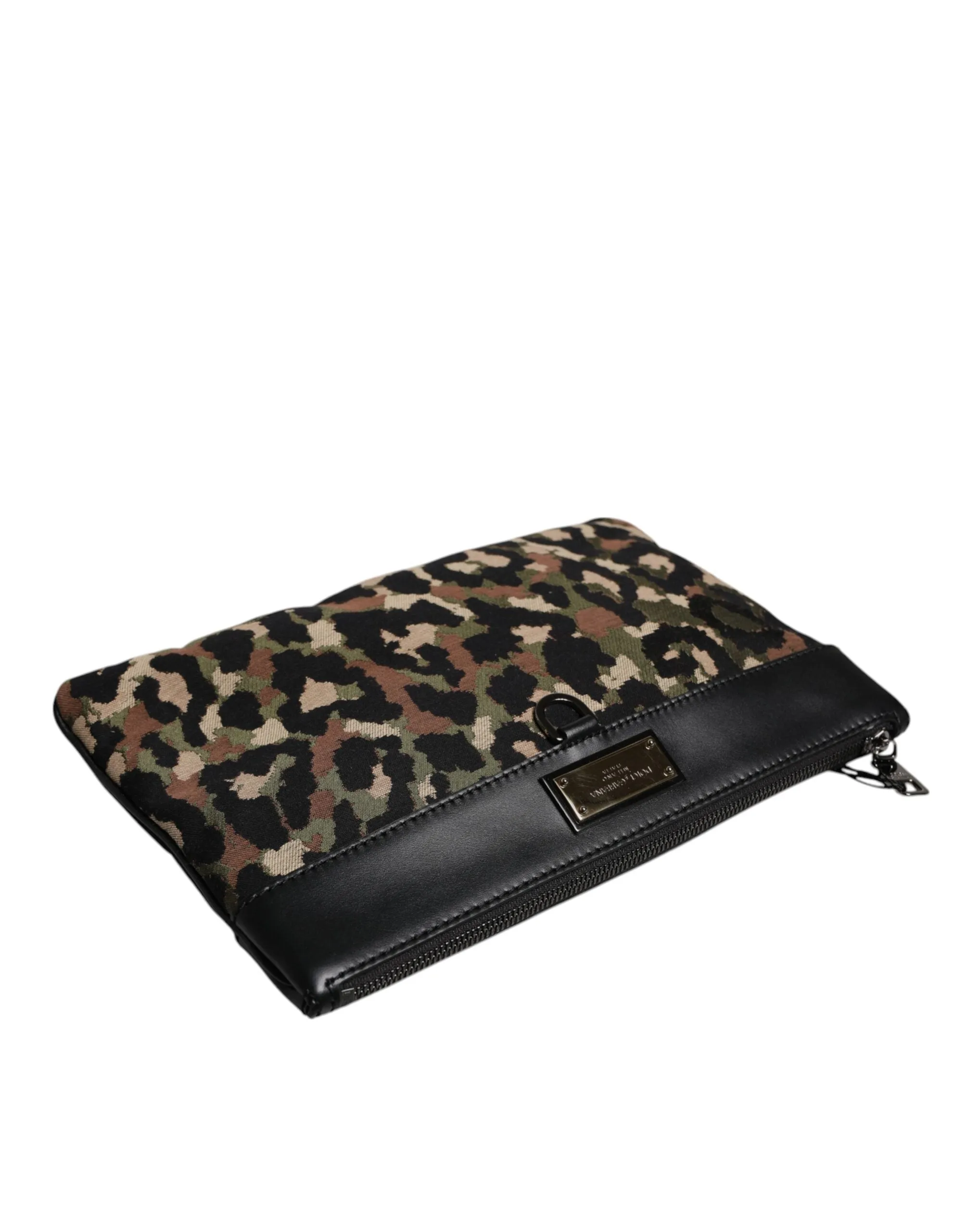 Dolce & Gabbana Multicolor Leopard Print Jacquard Logo Plaque Pouch Bag sold by Siebentaschen product image thumbnail 5