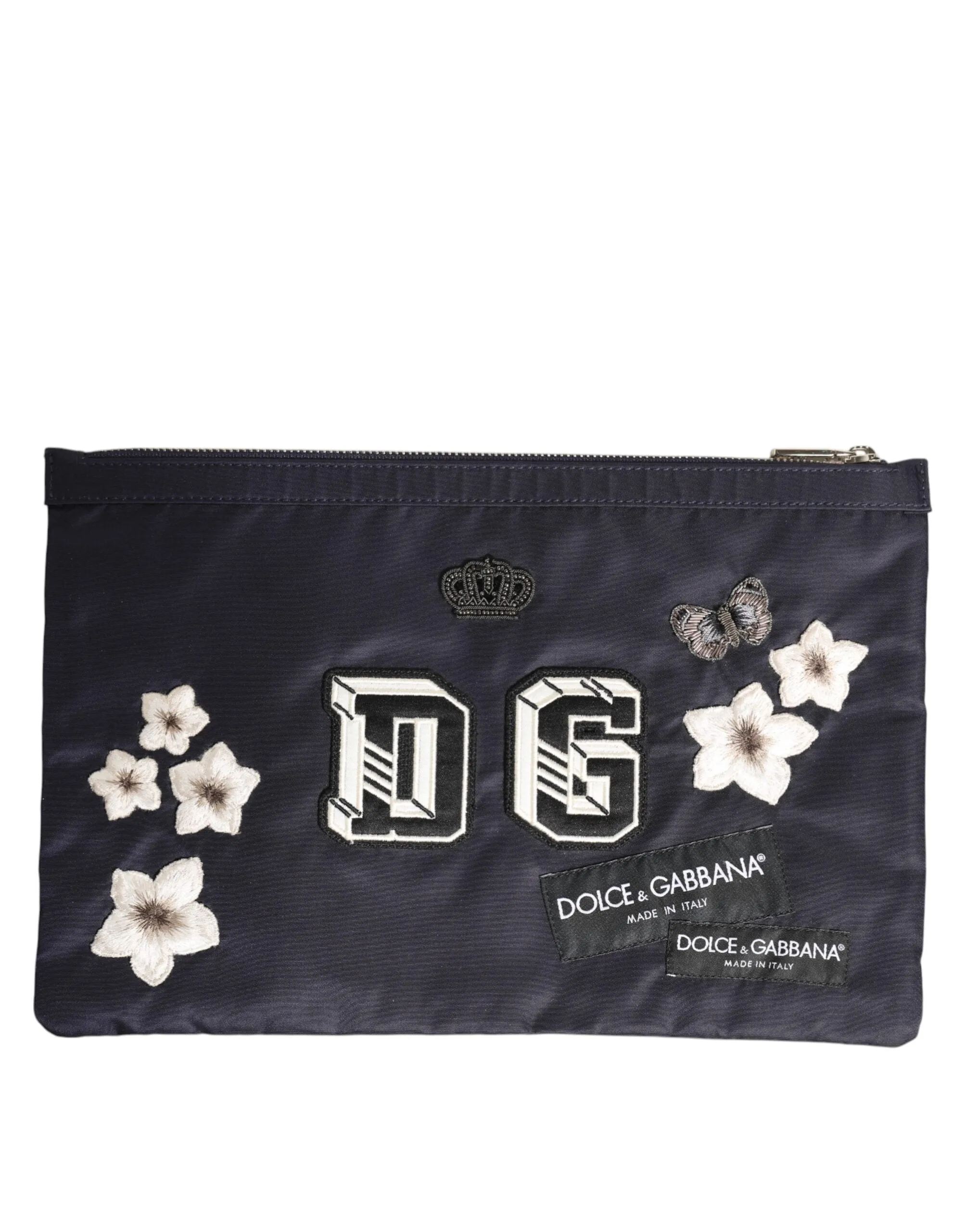 Dolce & Gabbana Blue DG Logo Patch Embellished Pouch Clutch Men Borse Bag sold by Siebentaschen product image thumbnail 2