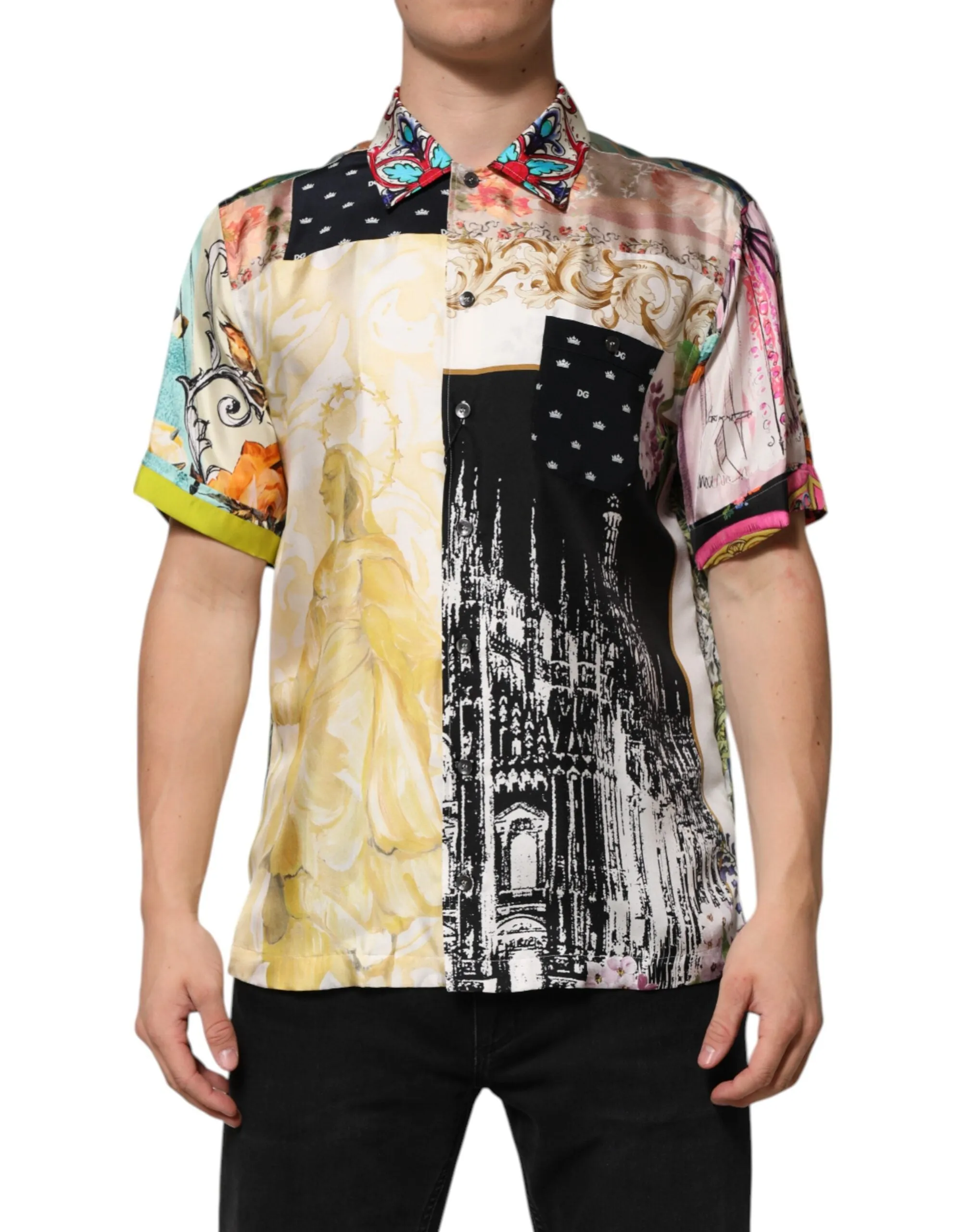 Dolce & Gabbana Multicolor Printed Button Down Casual Shirt sold by Siebentaschen product image thumbnail 2