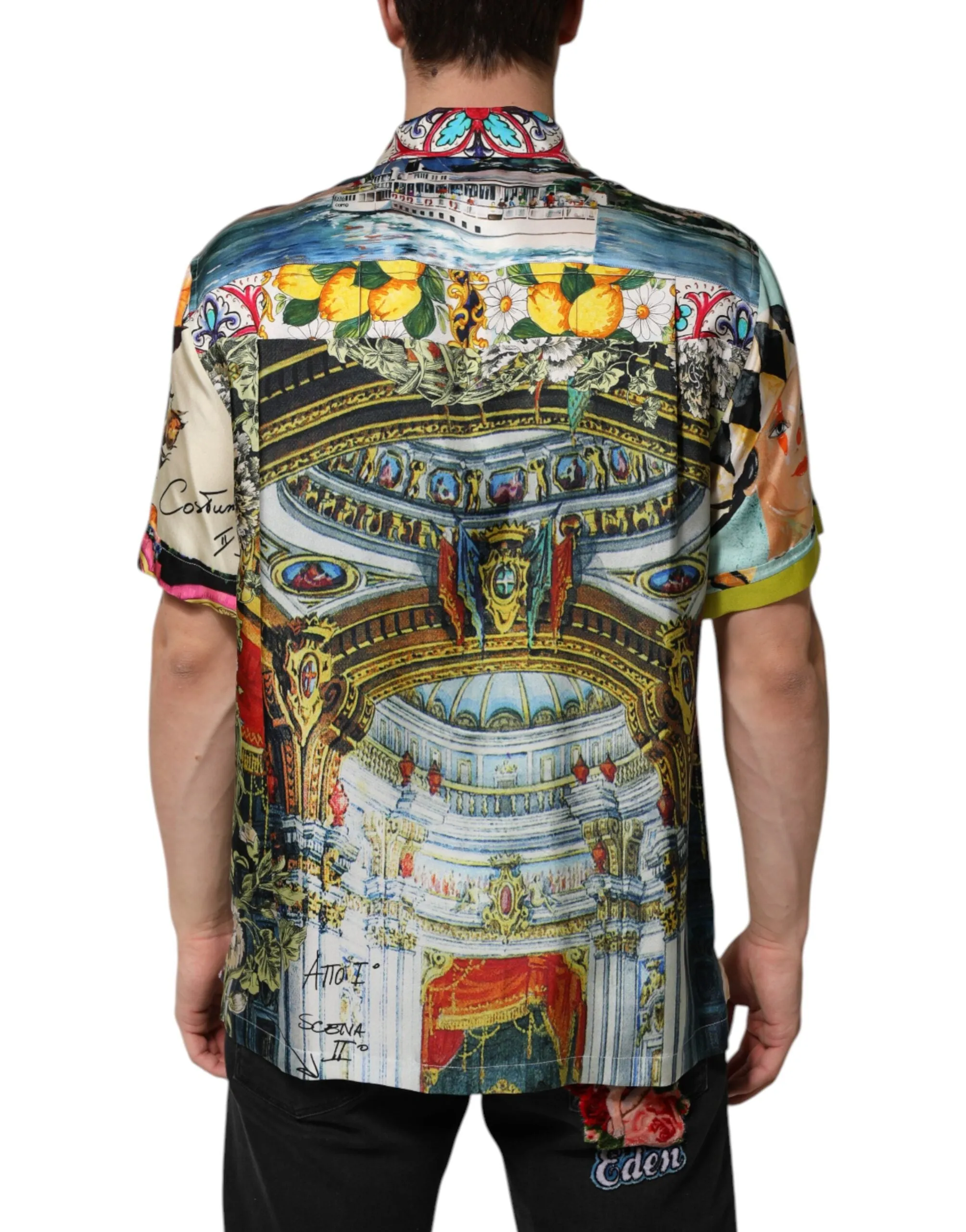 Dolce & Gabbana Multicolor Printed Button Down Casual Shirt sold by Siebentaschen product image thumbnail 4