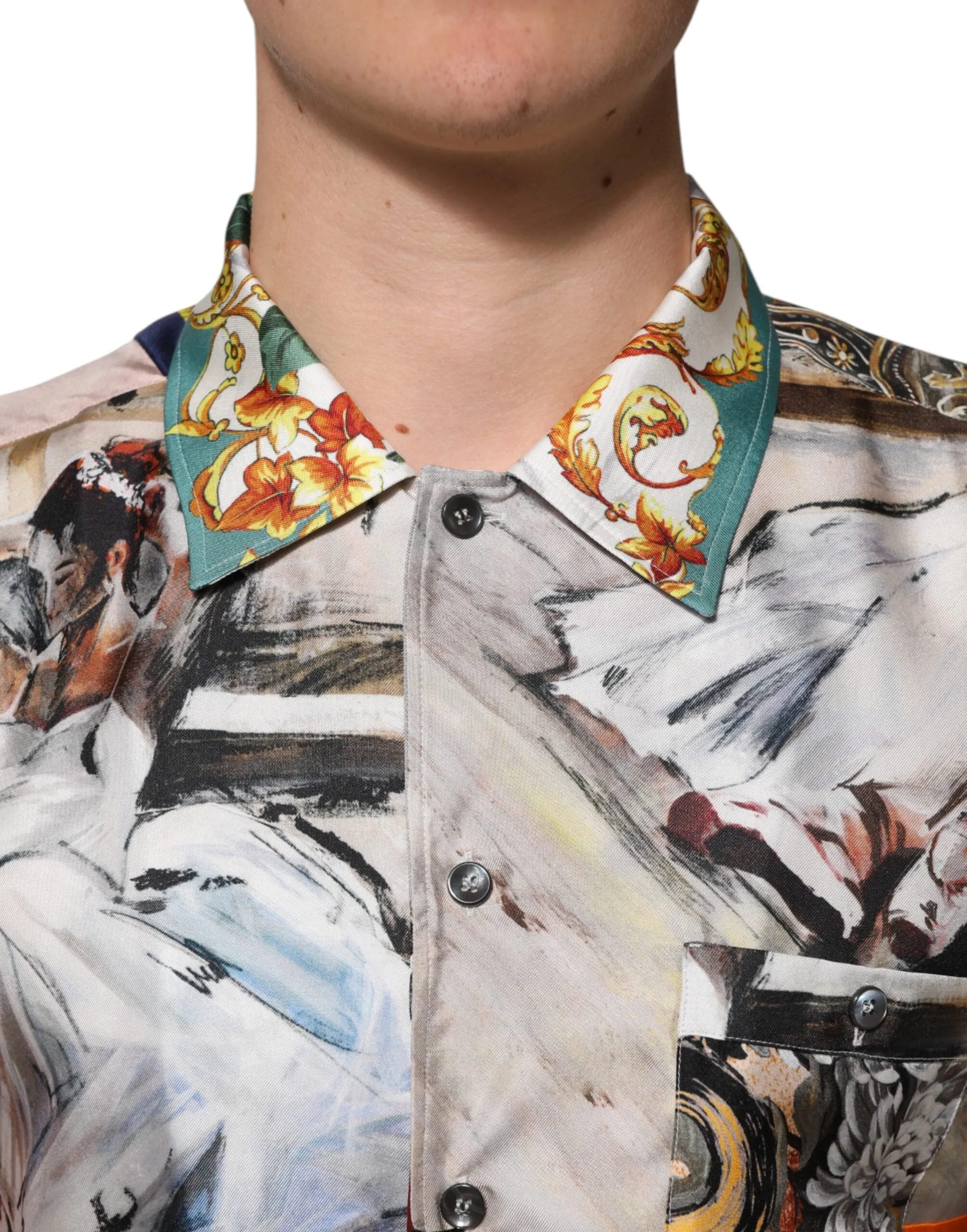 Dolce & Gabbana Multicolor Shell Print Hawaii Casual Shirt sold by Siebentaschen product image thumbnail 5
