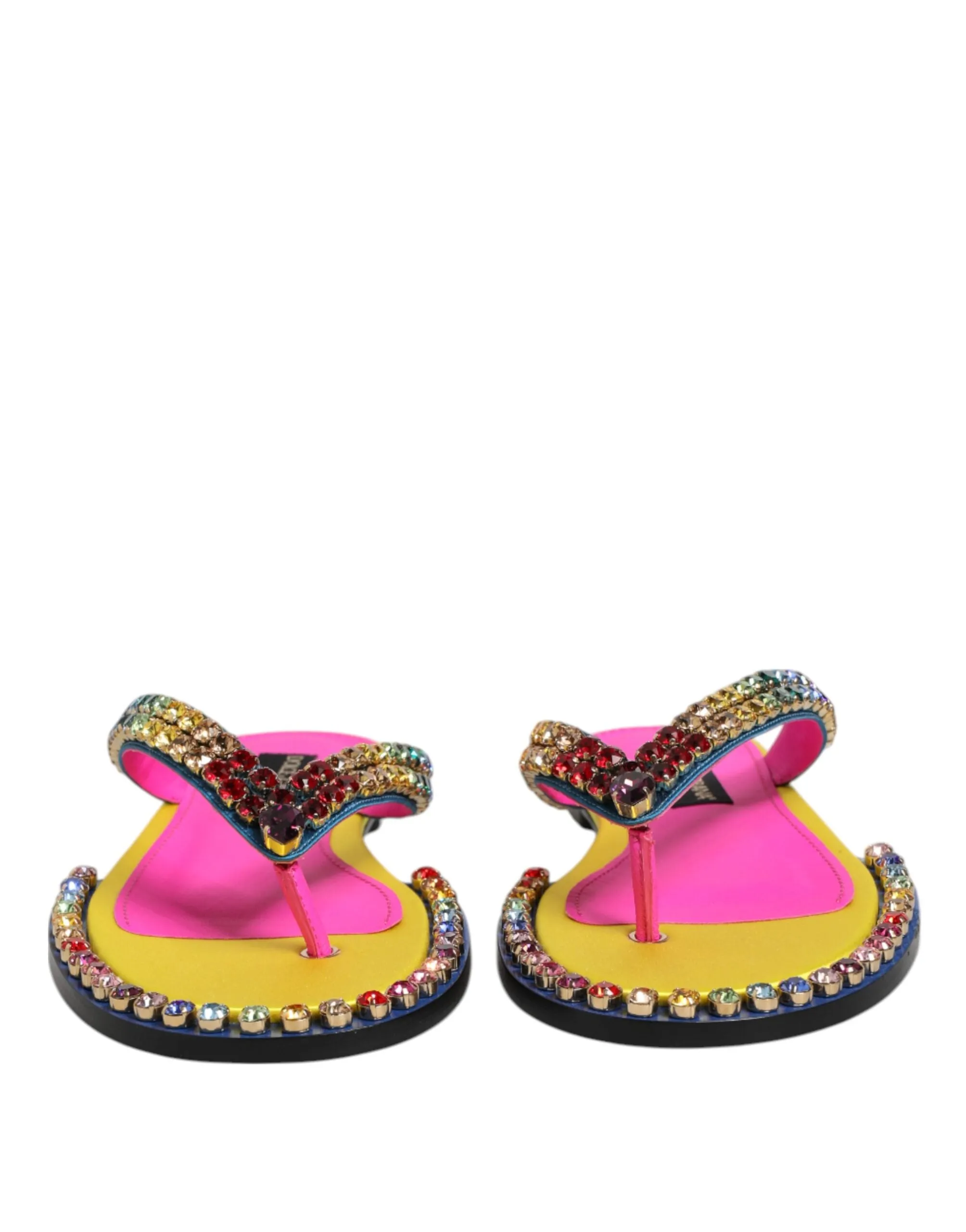Dolce & Gabbana Multicolor Rhinestone Flip Flop Flat Sandals Shoes sold by Siebentaschen product image thumbnail 2