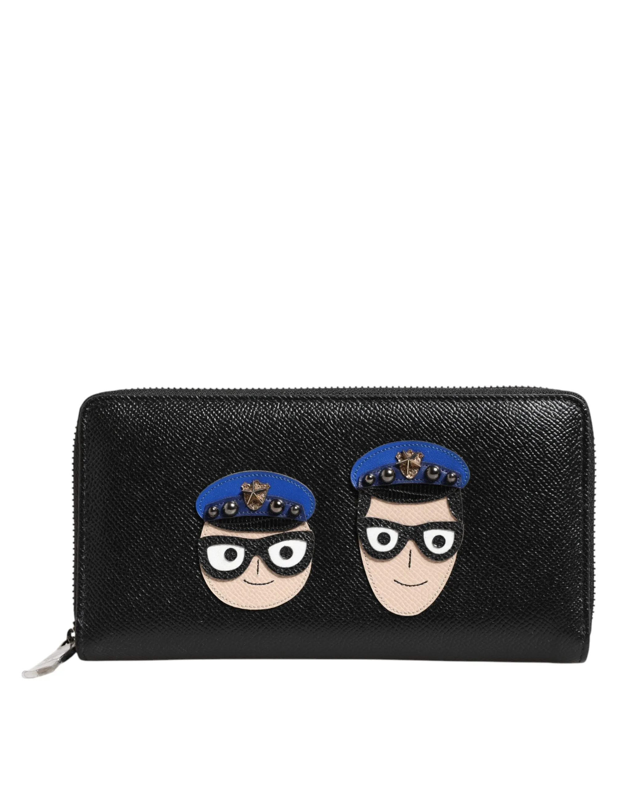 Dolce & Gabbana Black Leather #DGFAMILY Zipper Continental Mens Wallet sold by Siebentaschen product image thumbnail 2