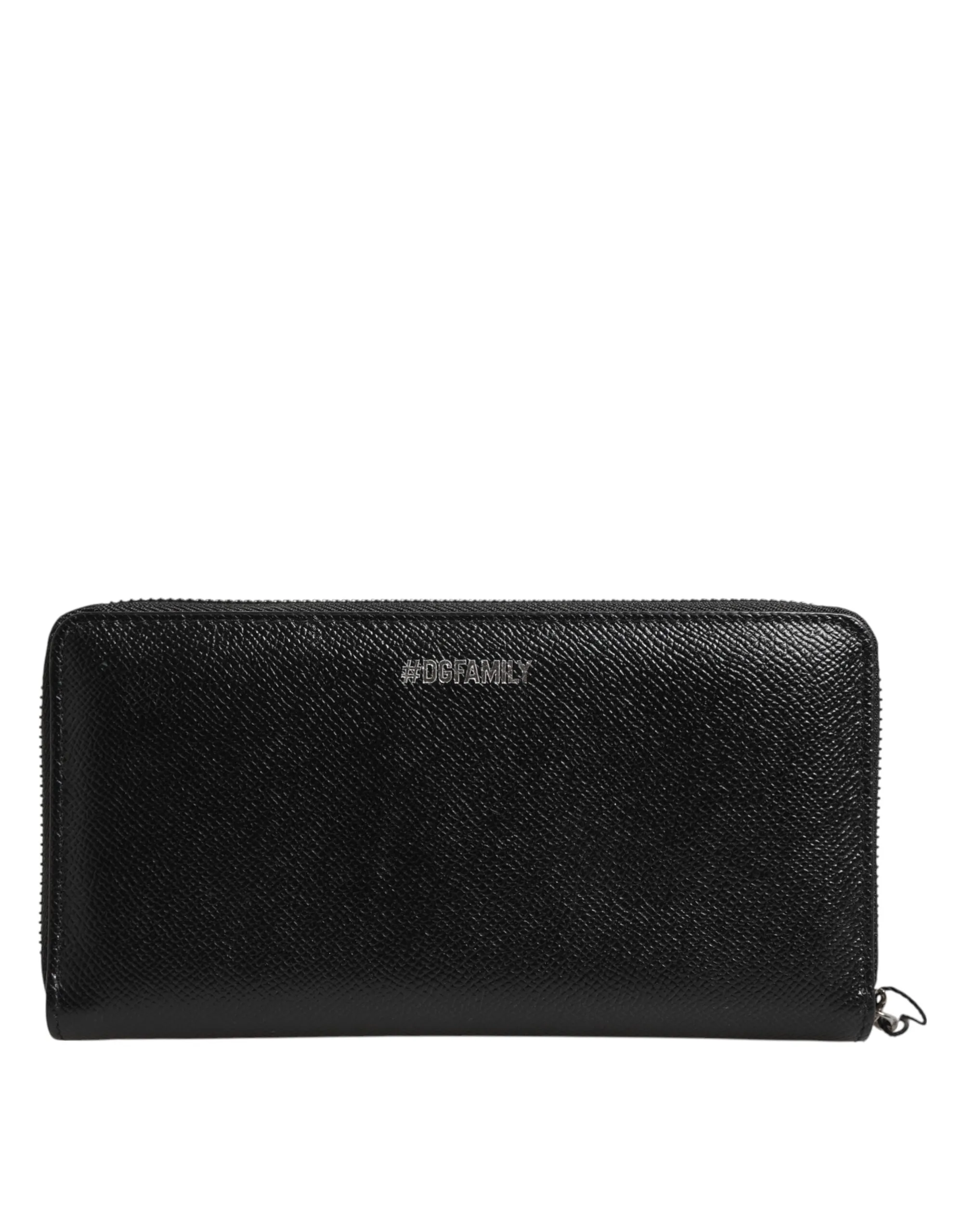 Dolce & Gabbana Black Leather #DGFAMILY Zipper Continental Mens Wallet sold by Siebentaschen product image thumbnail 4