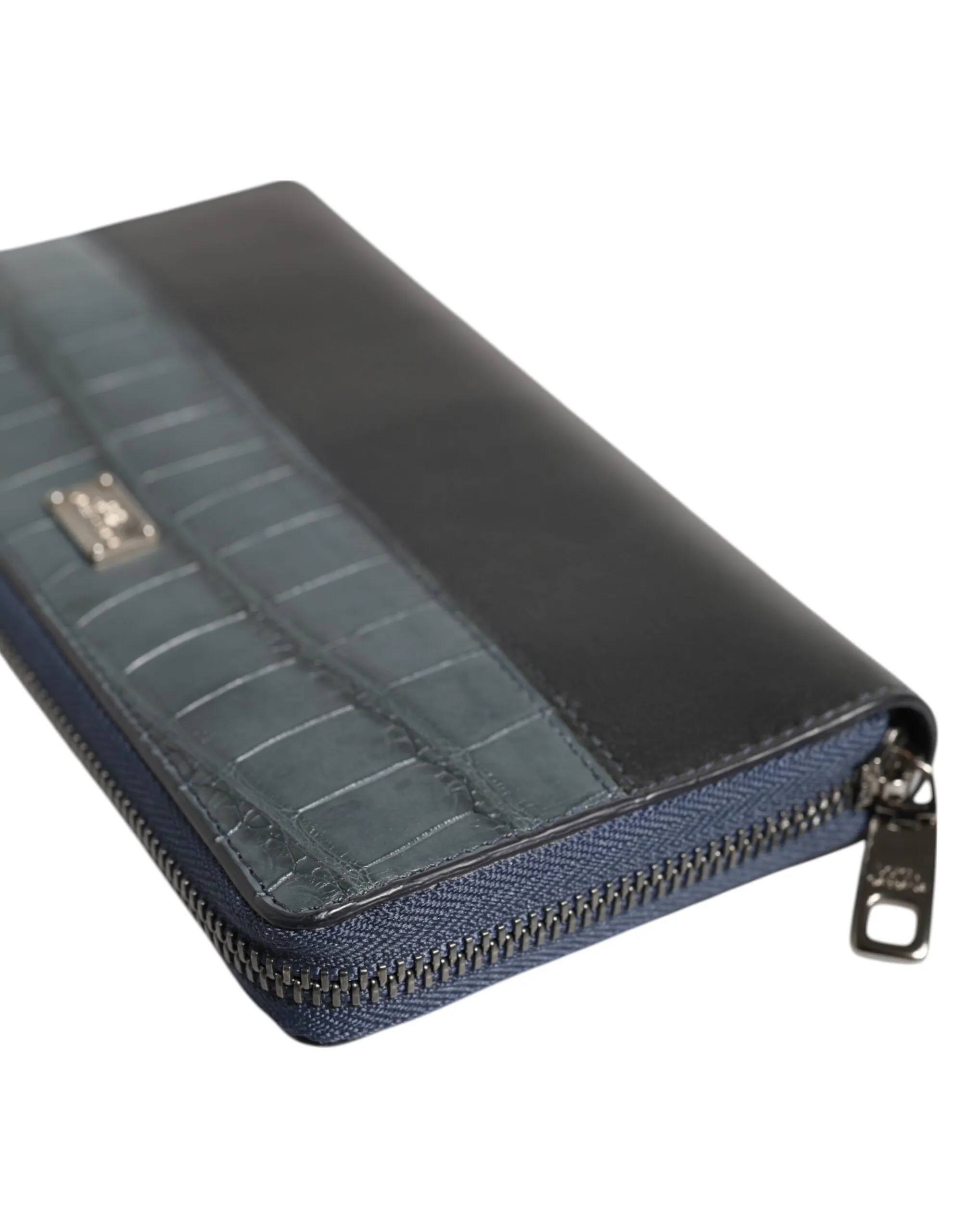 Dolce & Gabbana Black Blue Exotic Leather Men Continental Clutch Wallet sold by Siebentaschen product image thumbnail 5