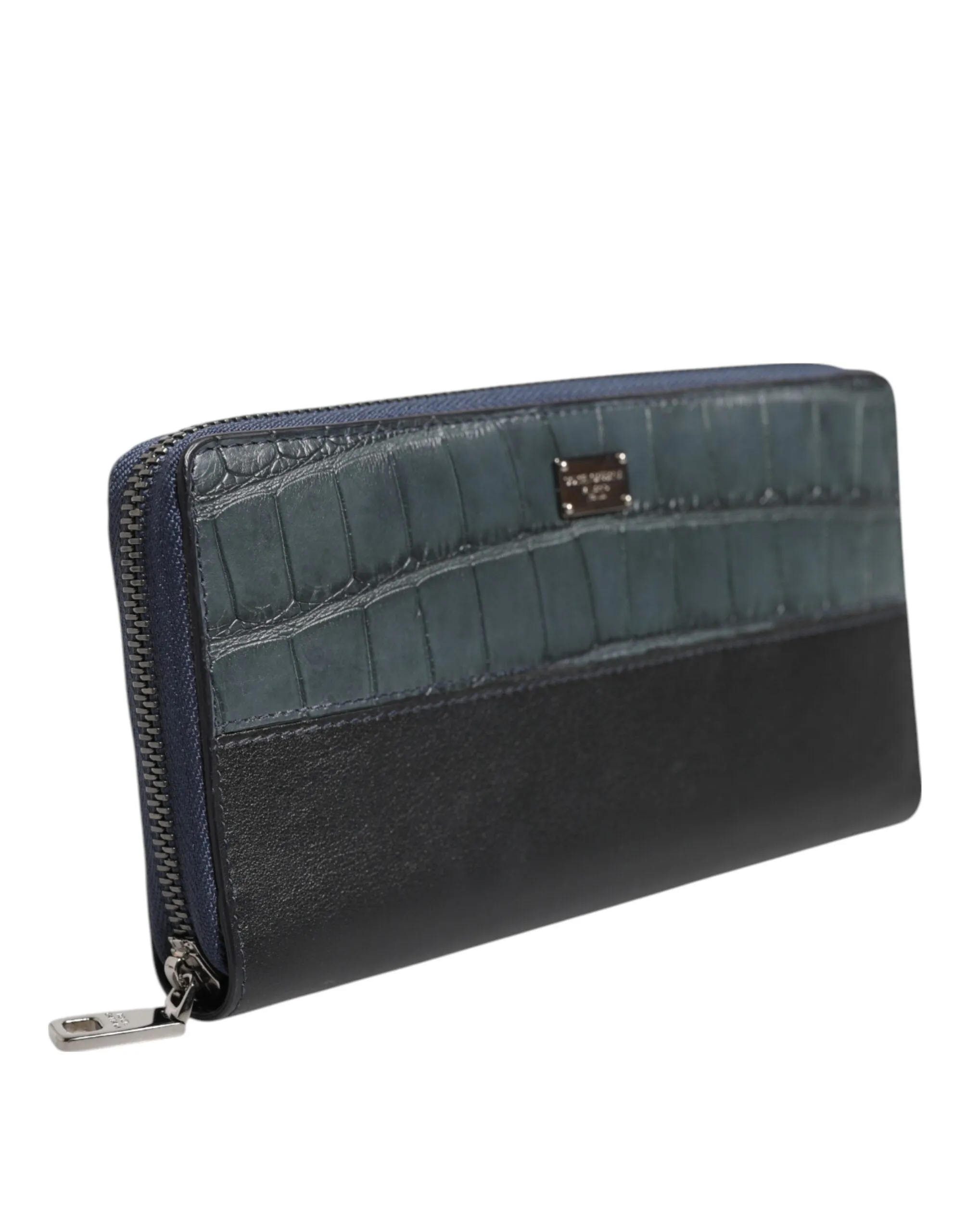 Dolce & Gabbana Black Blue Exotic Leather Men Continental Clutch Wallet sold by Siebentaschen product image thumbnail 3