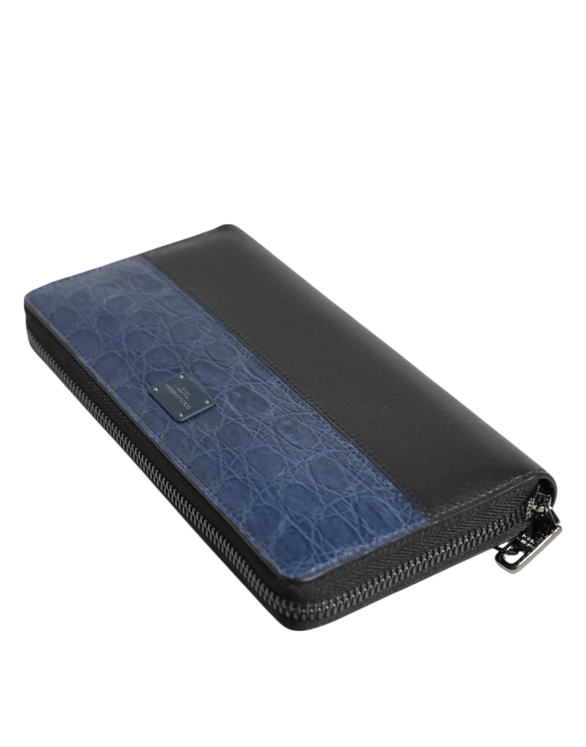 Dolce & Gabbana Black Blue Exotic Leather Men Continental Clutch Wallet sold by Siebentaschen product image thumbnail 5