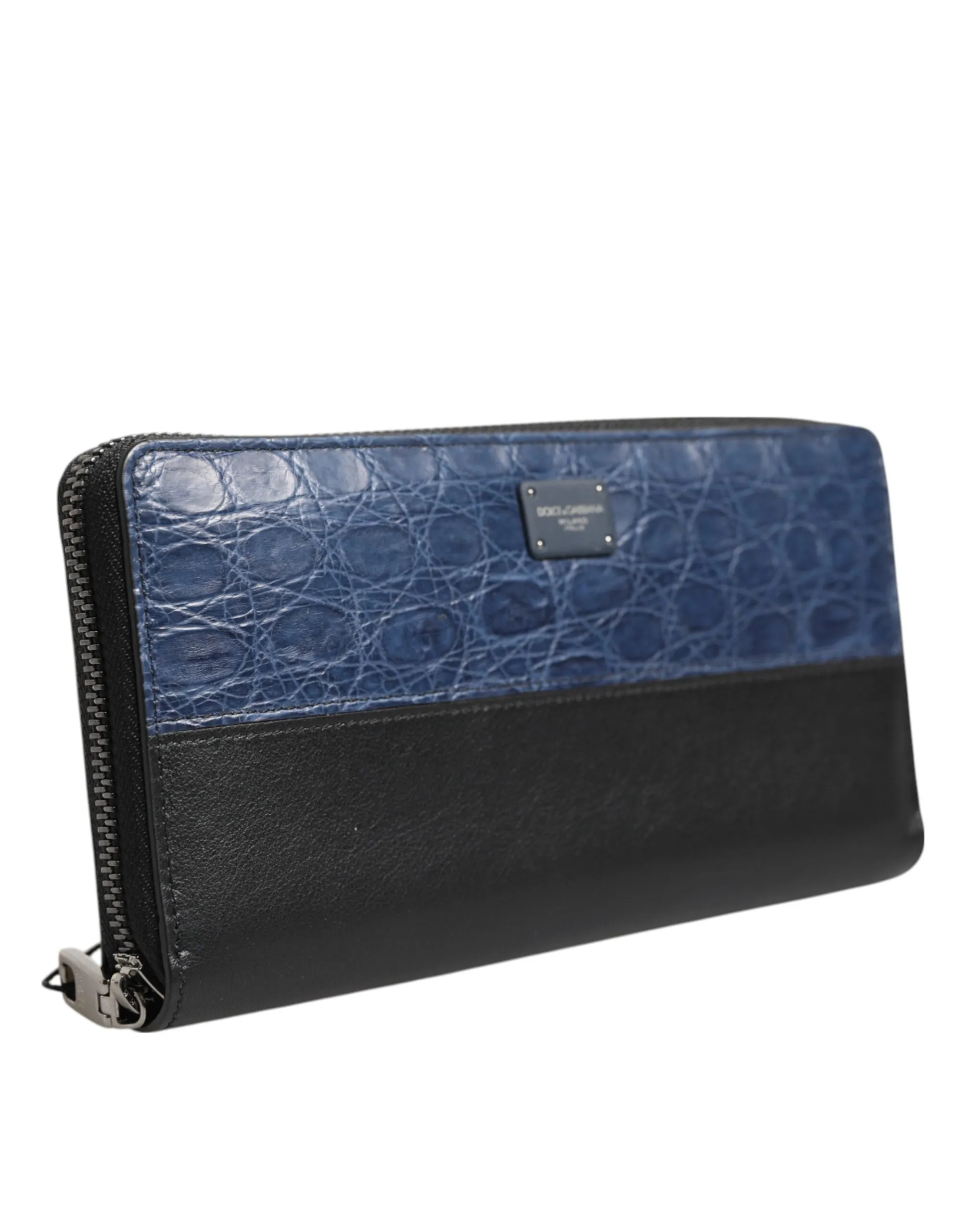 Dolce & Gabbana Black Blue Exotic Leather Men Continental Clutch Wallet sold by Siebentaschen product image thumbnail 3