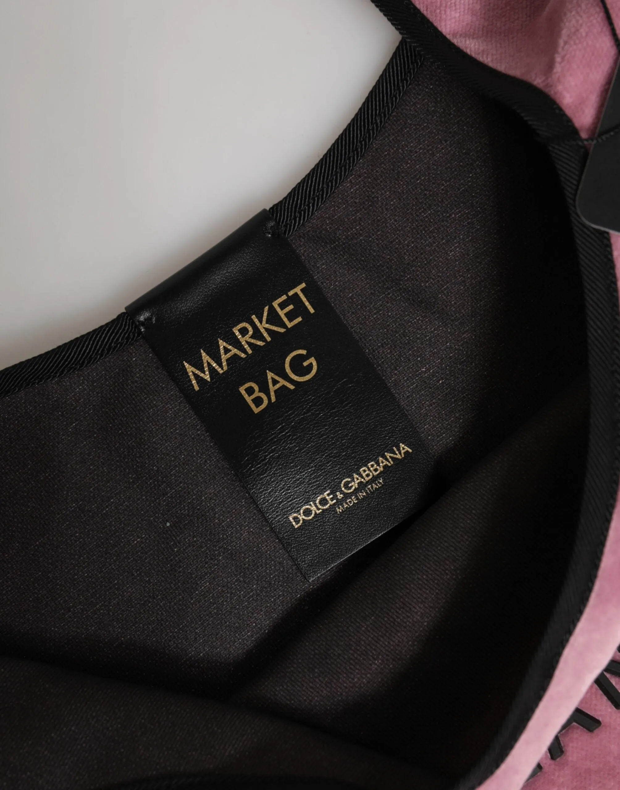 Dolce & Gabbana Pink Cotton Velvet DG MILANO Shoulder Shopping Borse Bag sold by Siebentaschen product image thumbnail 5