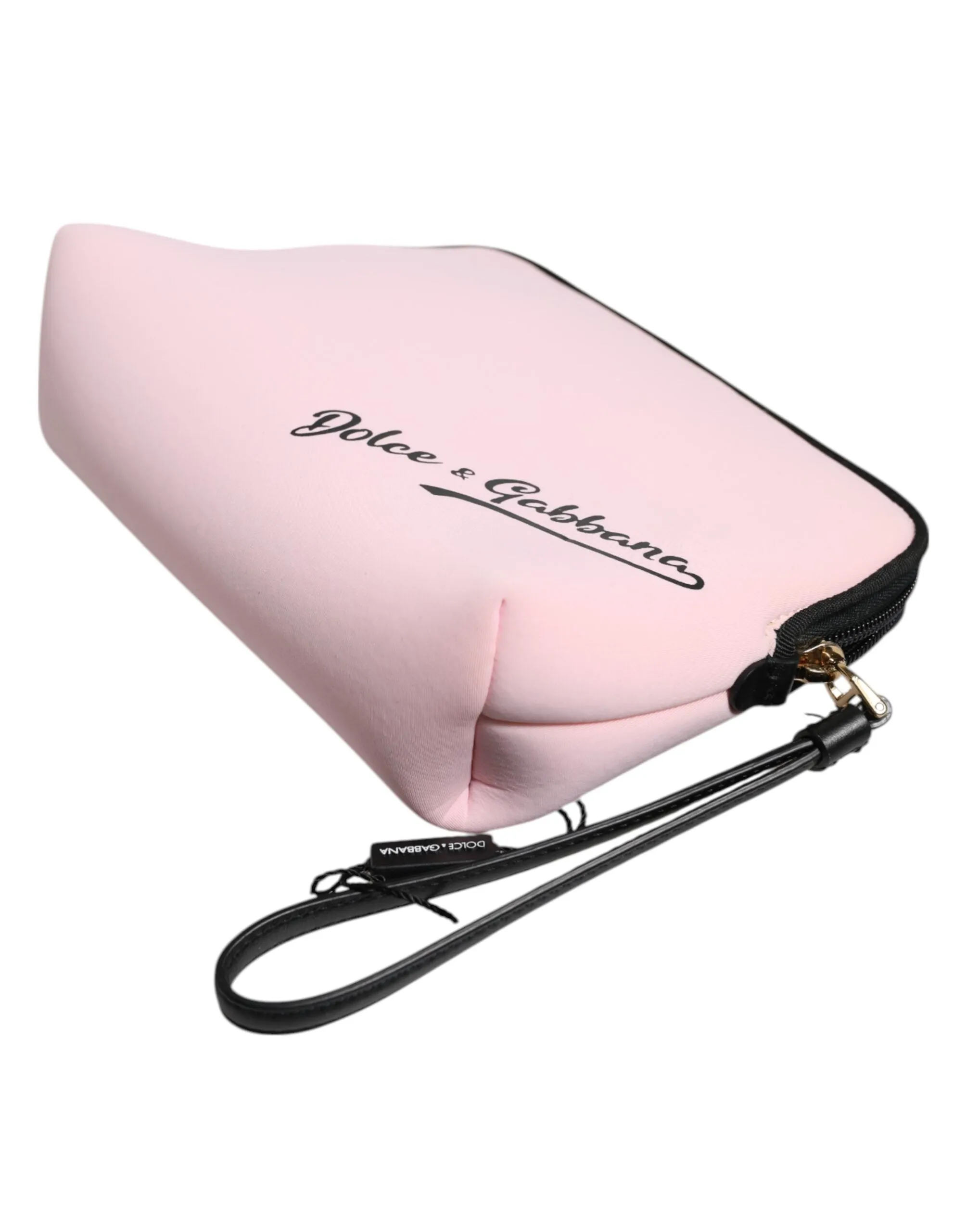 Dolce & Gabbana Pink Solid Nylon DG Logo Print Clutch Zip Borse Pouch Bag sold by Siebentaschen product image thumbnail 5