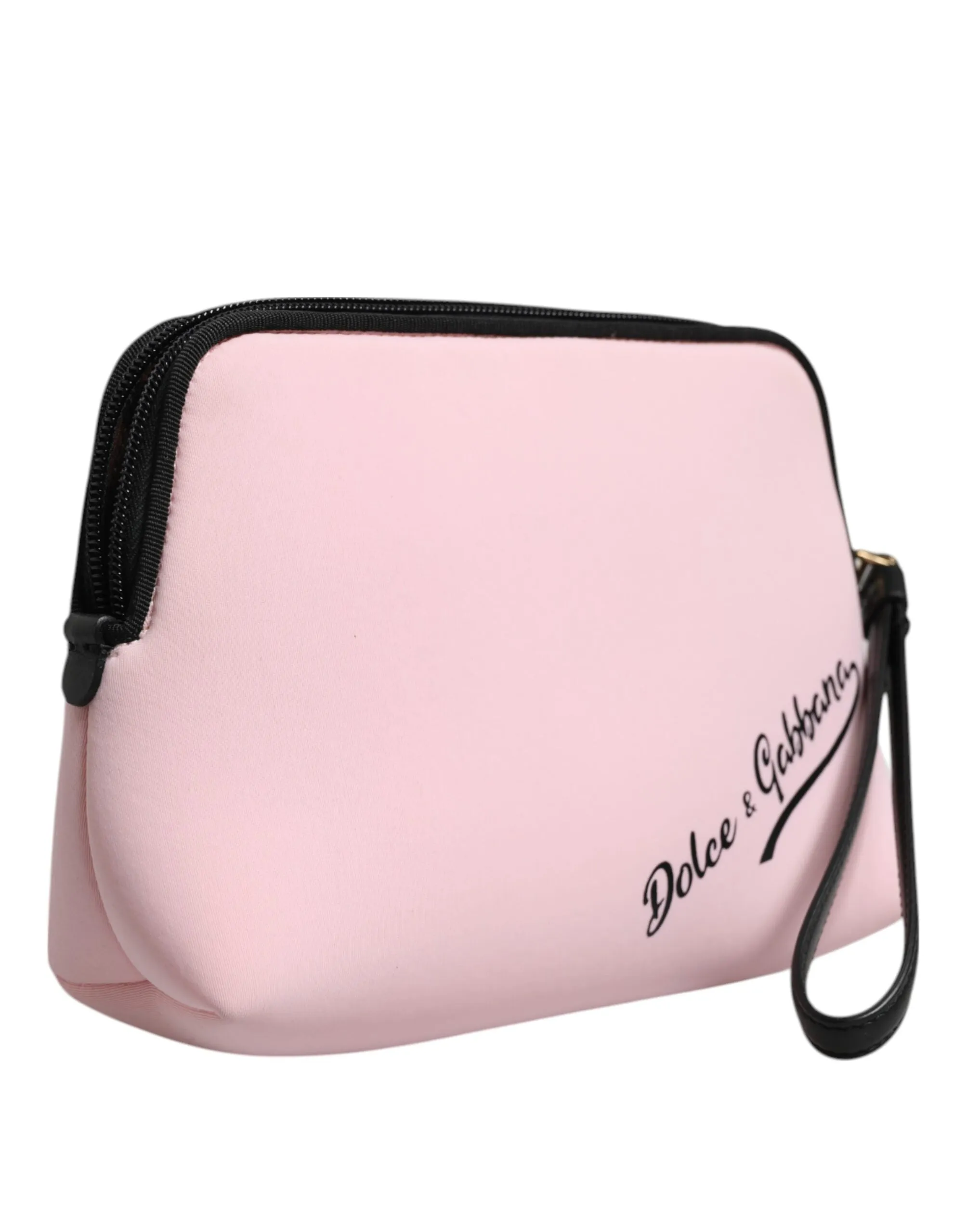 Dolce & Gabbana Pink Solid Nylon DG Logo Print Clutch Zip Borse Pouch Bag sold by Siebentaschen product image thumbnail 3