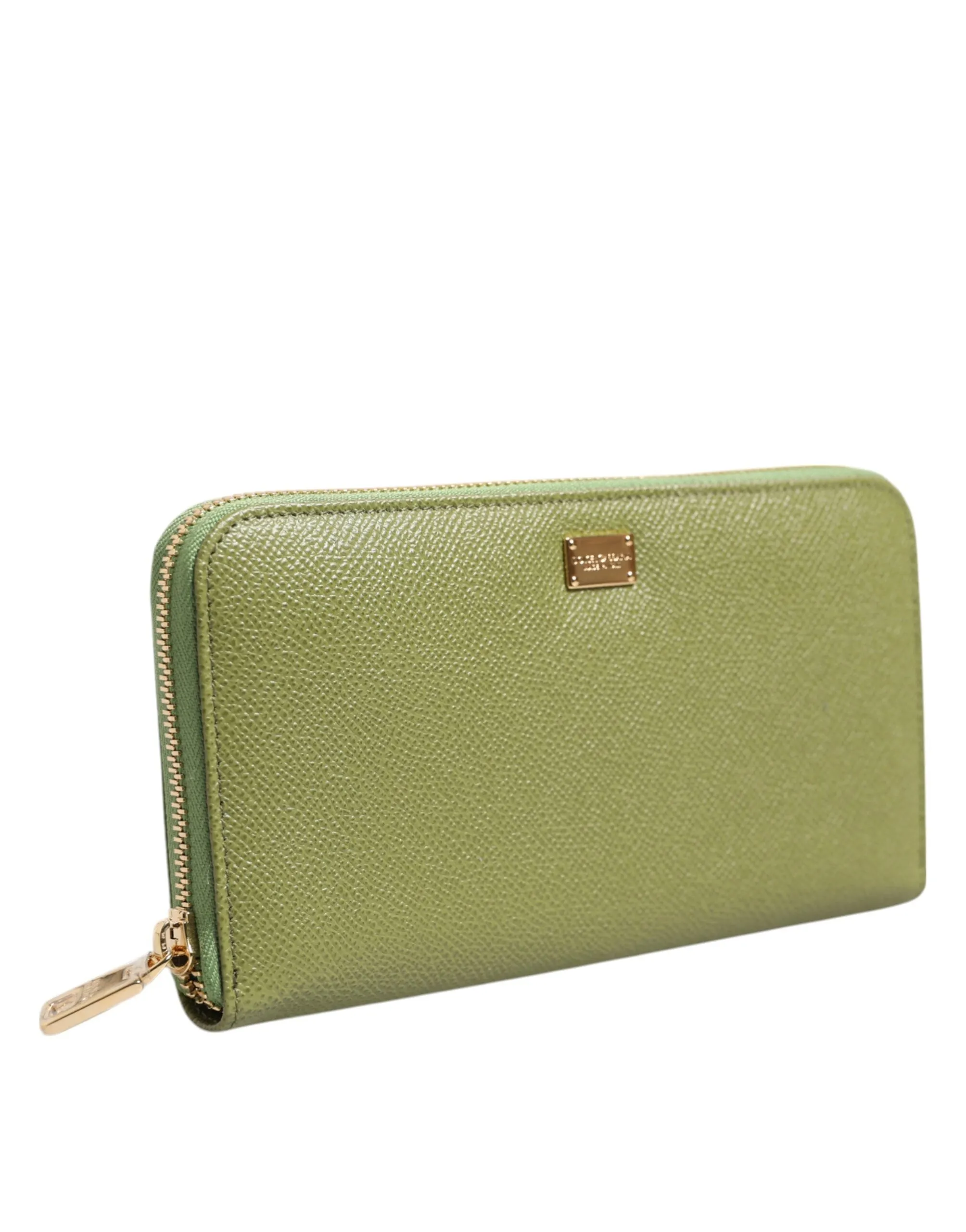 Dolce & Gabbana Green Leather Logo Plaque Zip Around Continenta Wallet sold by Siebentaschen product image thumbnail 3
