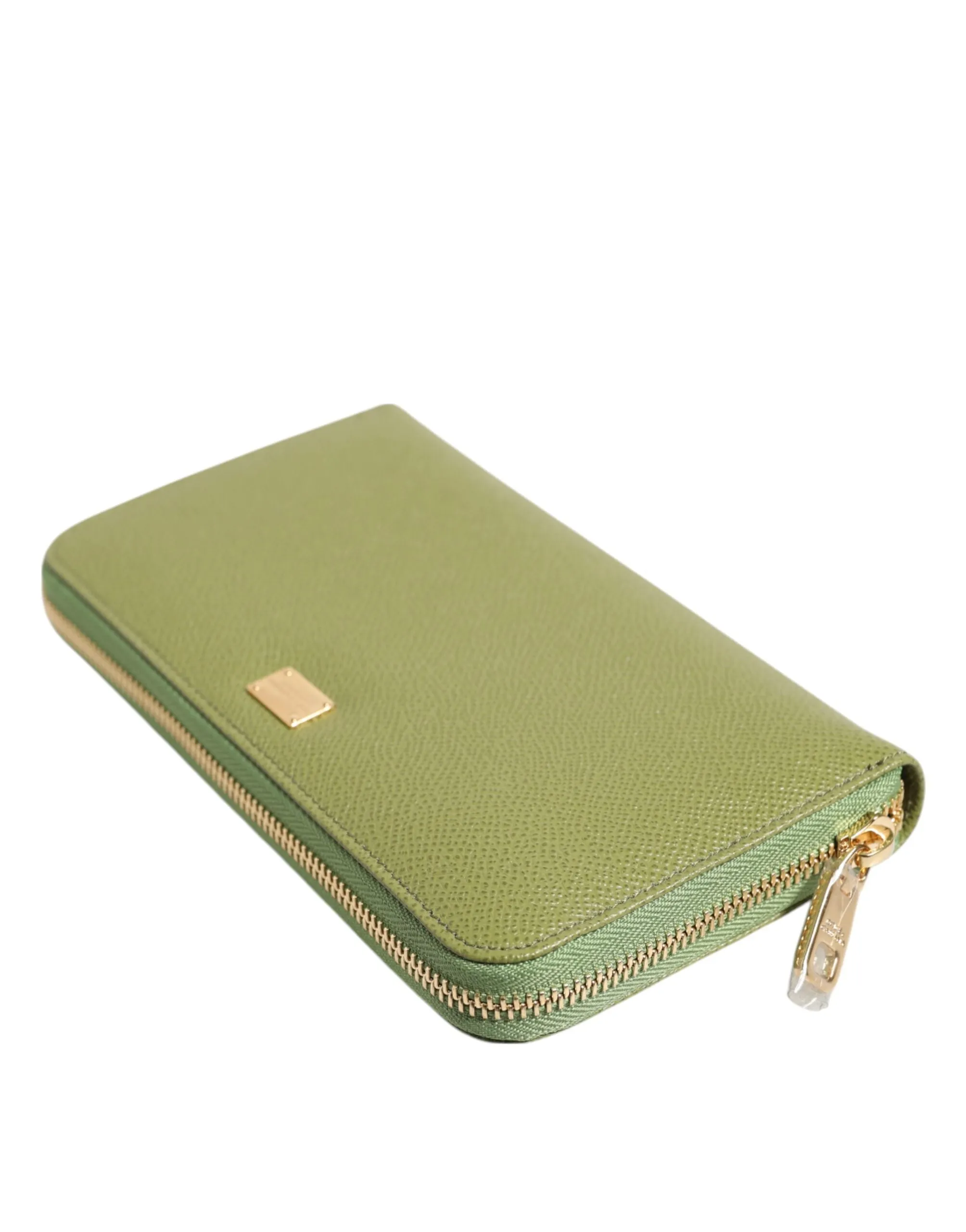 Dolce & Gabbana Green Leather Logo Plaque Zip Around Continenta Wallet sold by Siebentaschen product image thumbnail 5