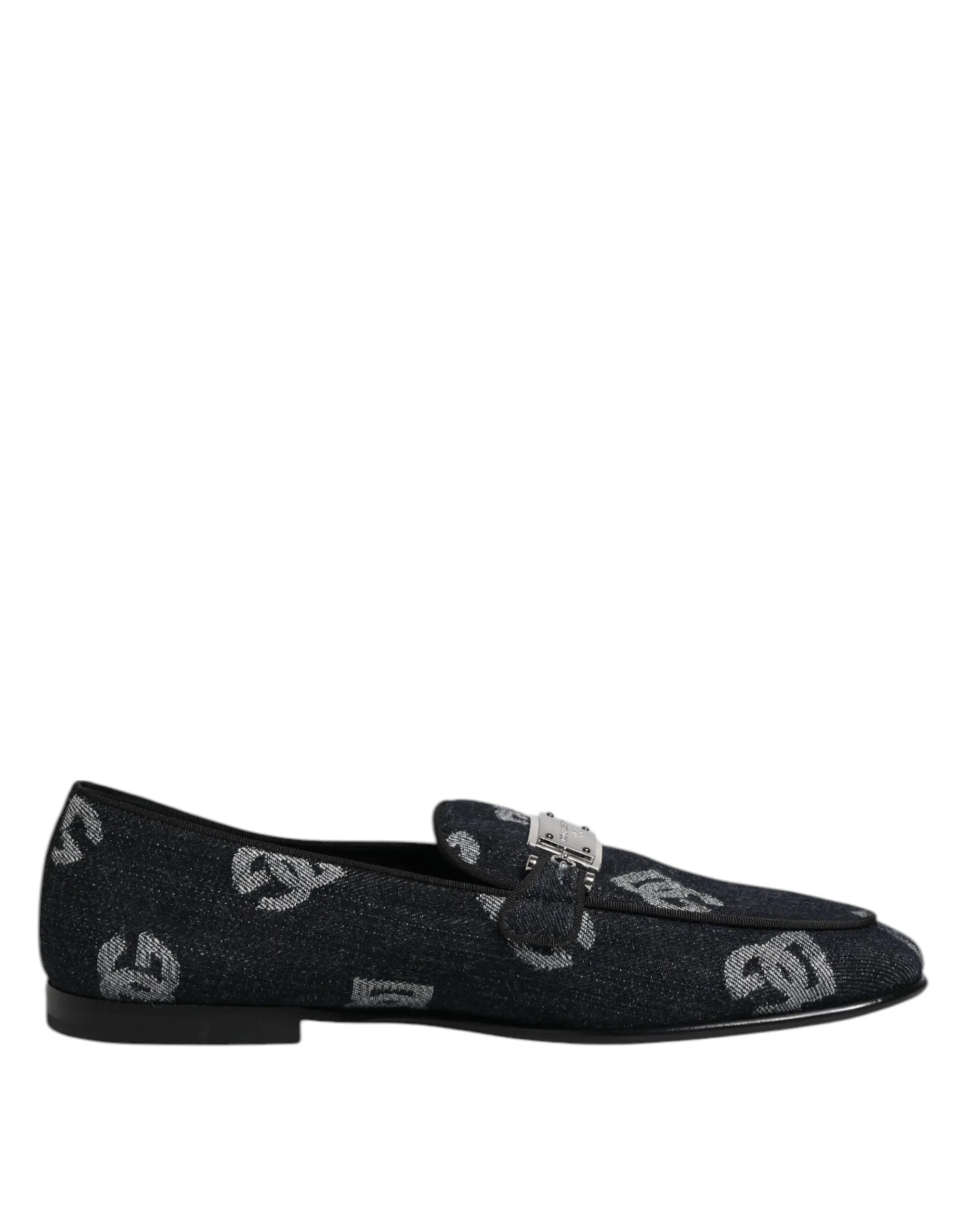 Dolce & Gabbana Blue Logo Cotton Loafers Formal Dress Shoes sold by Siebentaschen product image thumbnail 2