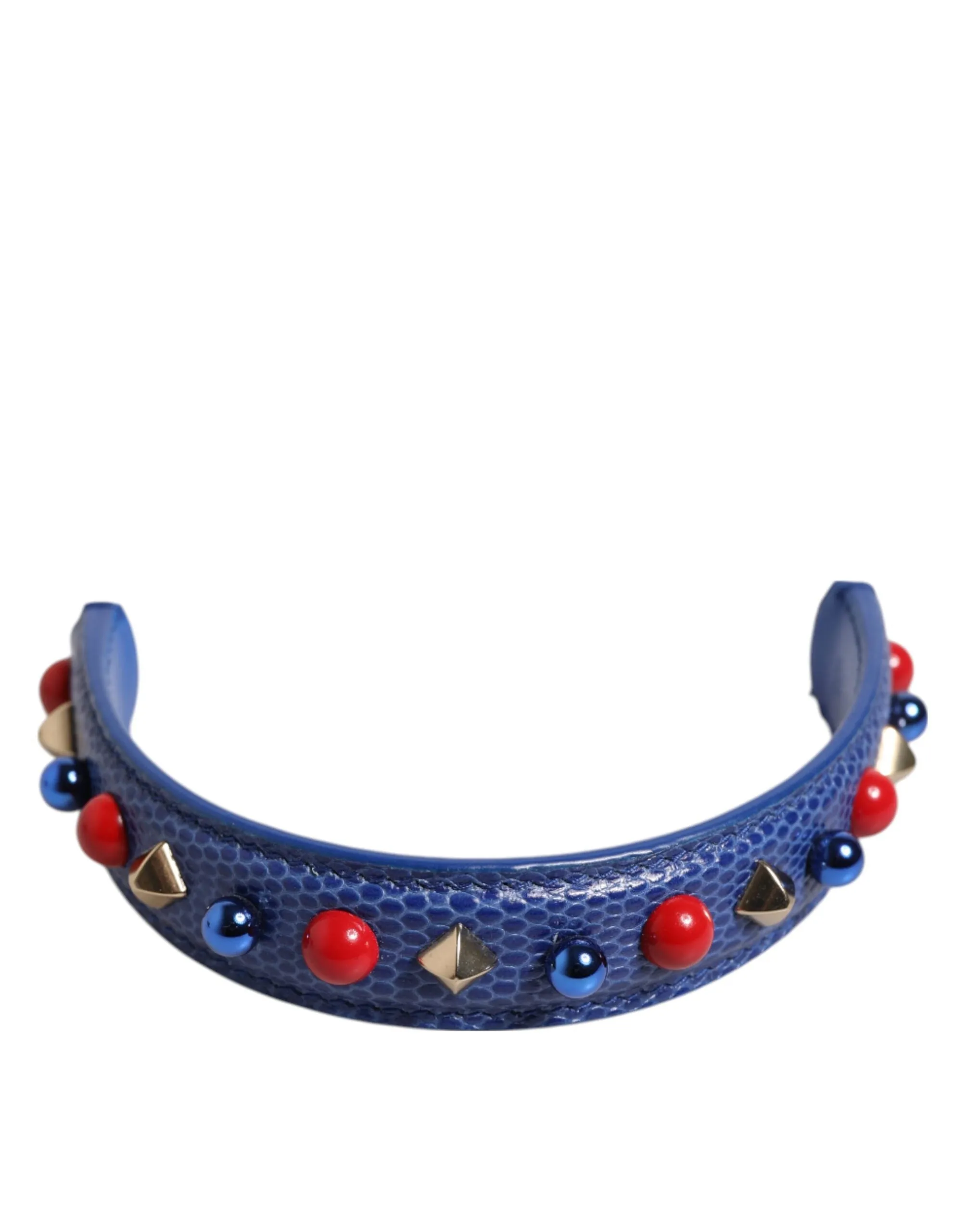 Dolce & Gabbana Blue Embellished Leather Bag Handle Women Shoulder Strap sold by Siebentaschen