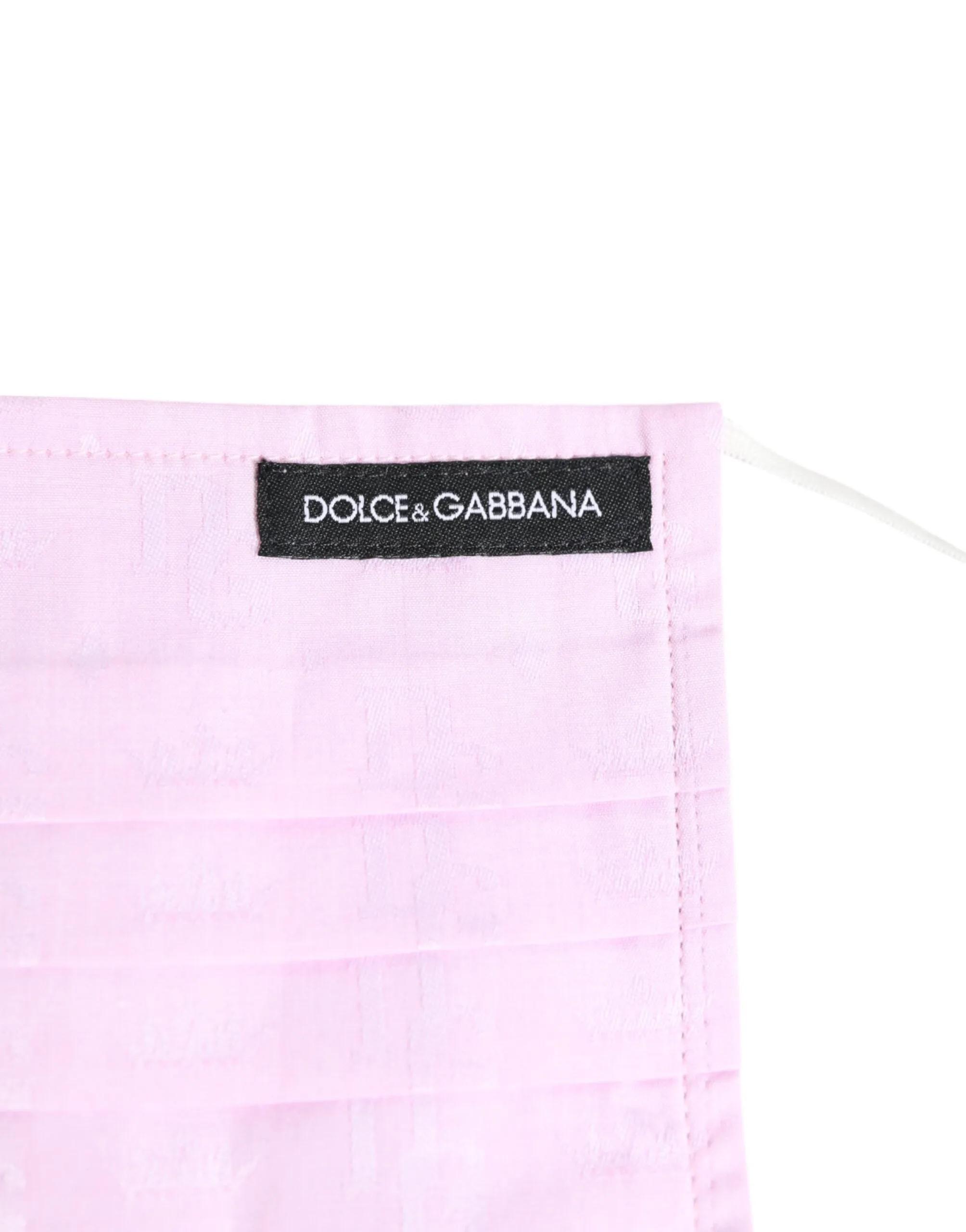 Dolce & Gabbana Pink Cotton Logo Elastic Ear Strap Face Mask sold by Siebentaschen product image thumbnail 5