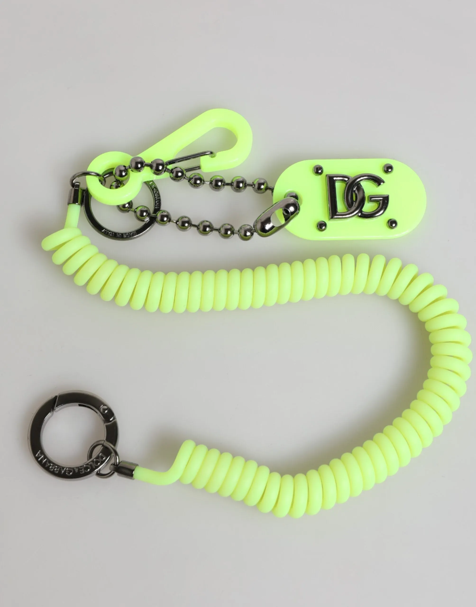 Dolce & Gabbana Green Springy Key Holder DG Logo Men's Keychain Keyring sold by Siebentaschen product image thumbnail 3