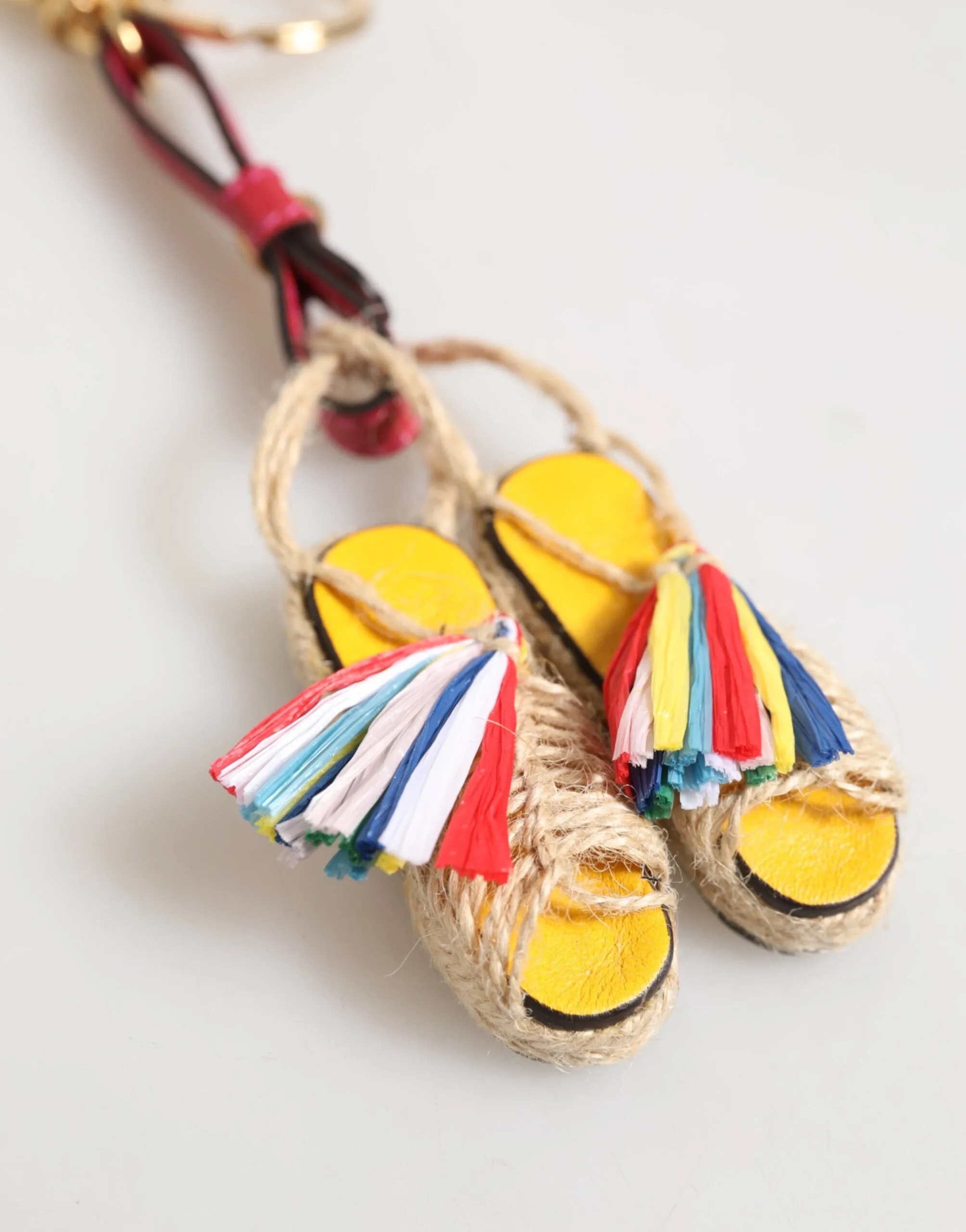 Dolce & Gabbana Red Yellow Mini Espadrille Style Charm Keychain Keyring sold by Siebentaschen product image thumbnail 3