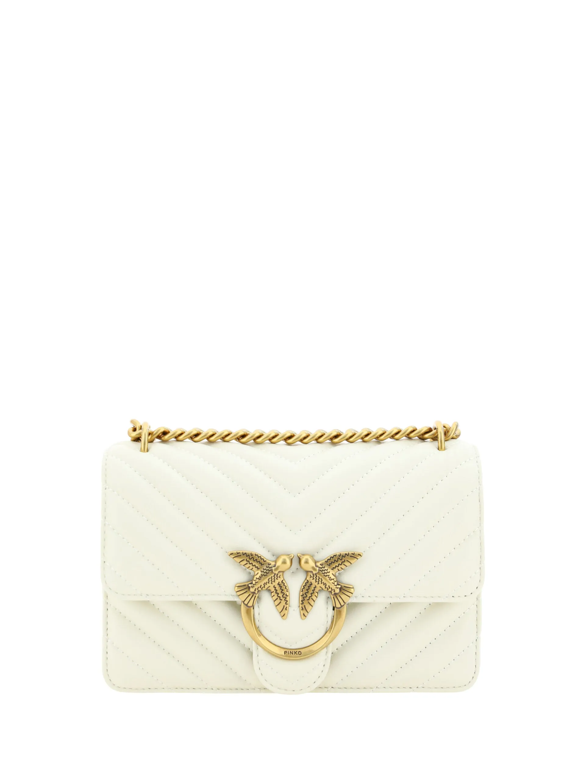 PINKO Elegant White Mini Love Shoulder Bag sold by Siebentaschen