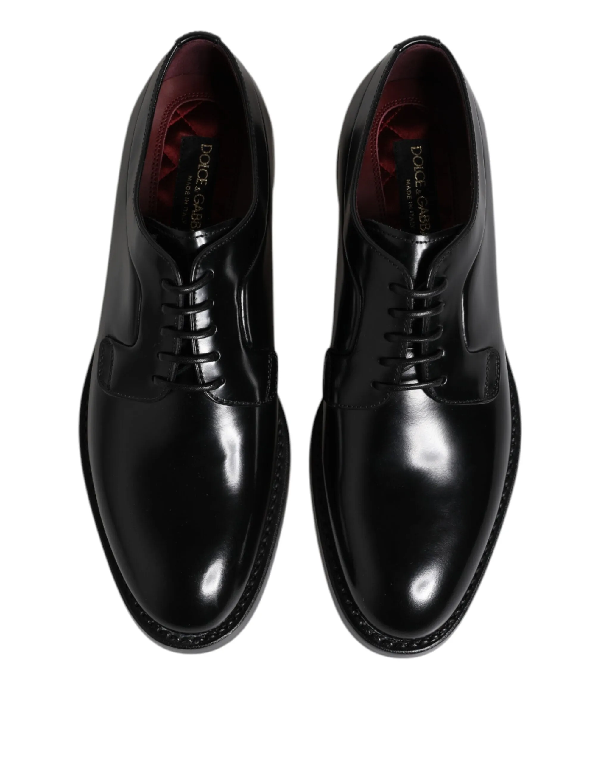 Dolce & Gabbana Black Calf Leather Lace Up Dress Shoes sold by Siebentaschen product image thumbnail 4