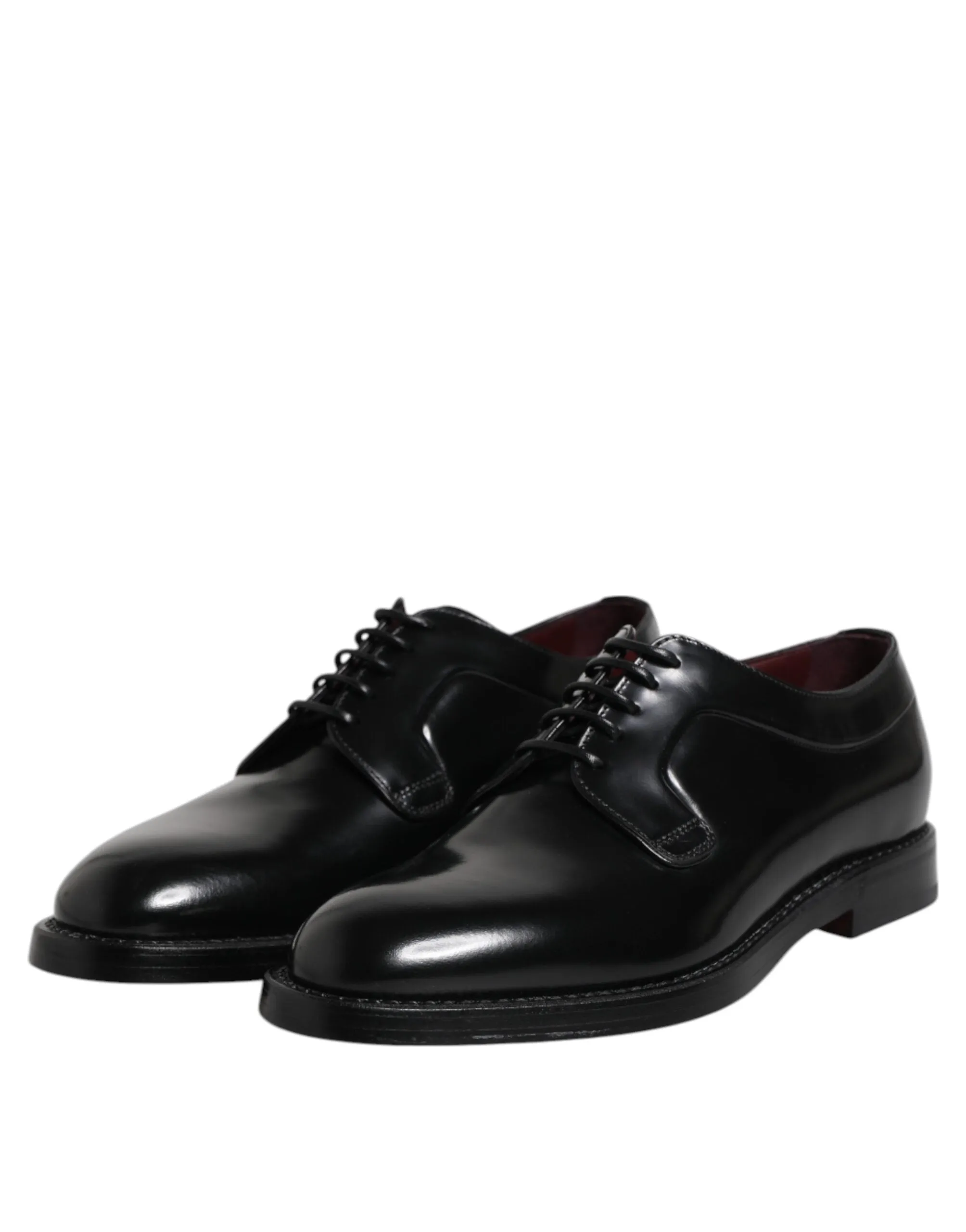 Dolce & Gabbana Black Calf Leather Lace Up Dress Shoes sold by Siebentaschen product image thumbnail 5