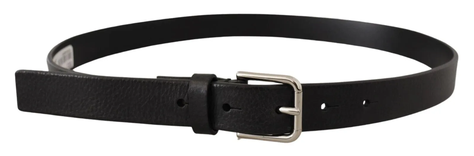 Dolce & Gabbana Calf Leather Silver Tone Black Metal Buckle Belt sold by Siebentaschen product image thumbnail 3