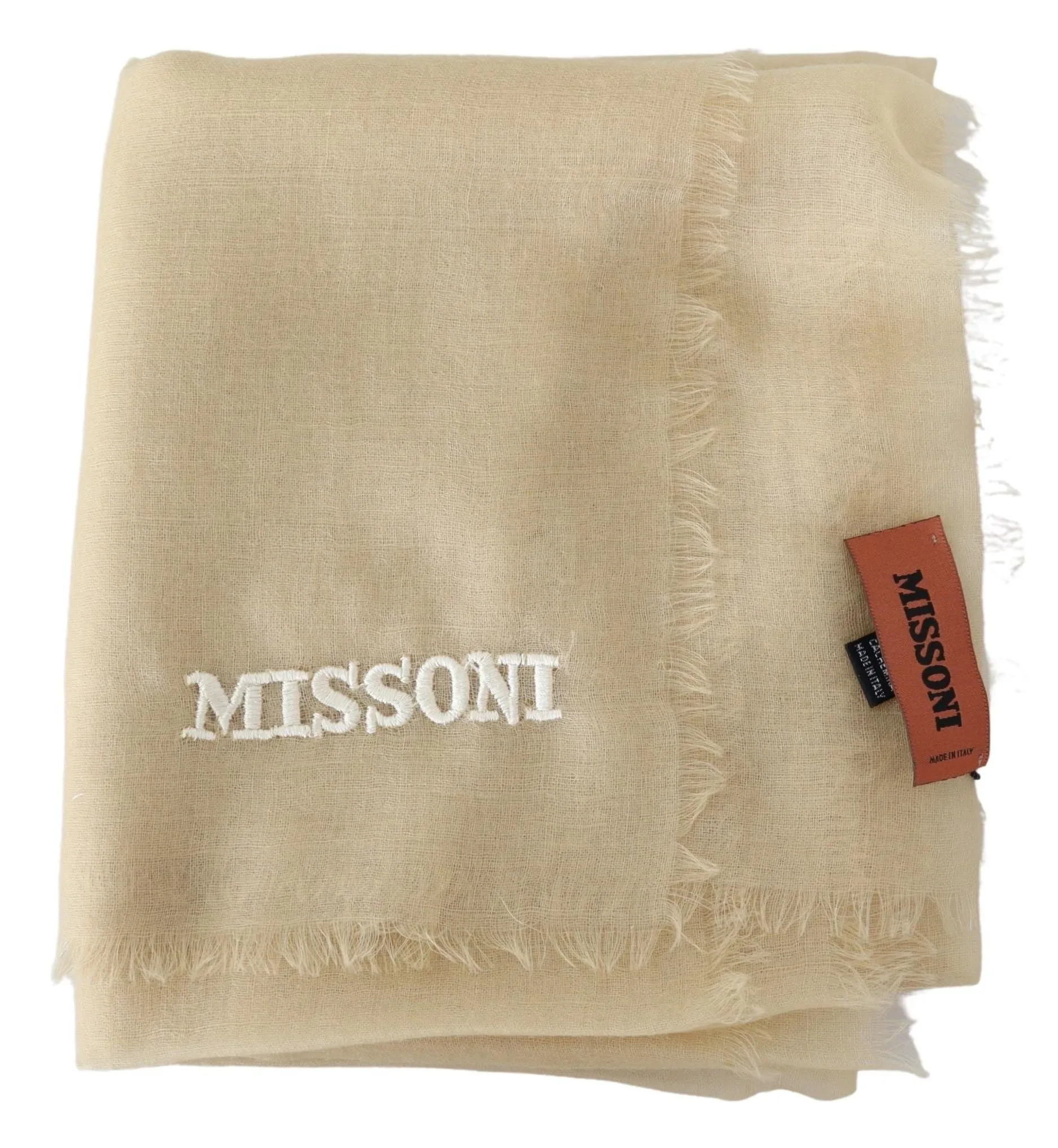Missoni Beige Cashmere Unisex Neck Scarf sold by Siebentaschen product image thumbnail 4